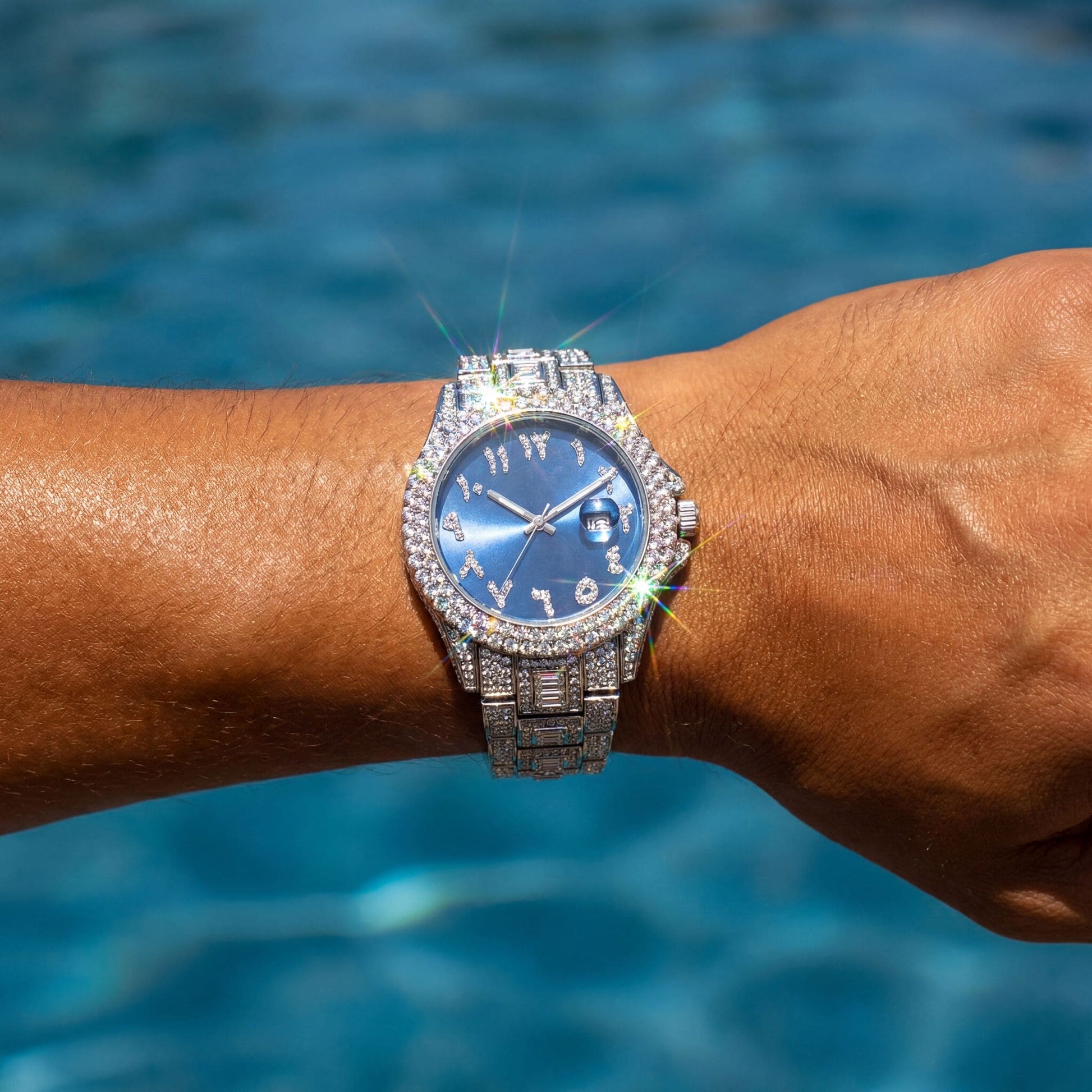 ICED OUT "ARABIC" UHR - ICERAIN JEWELRY