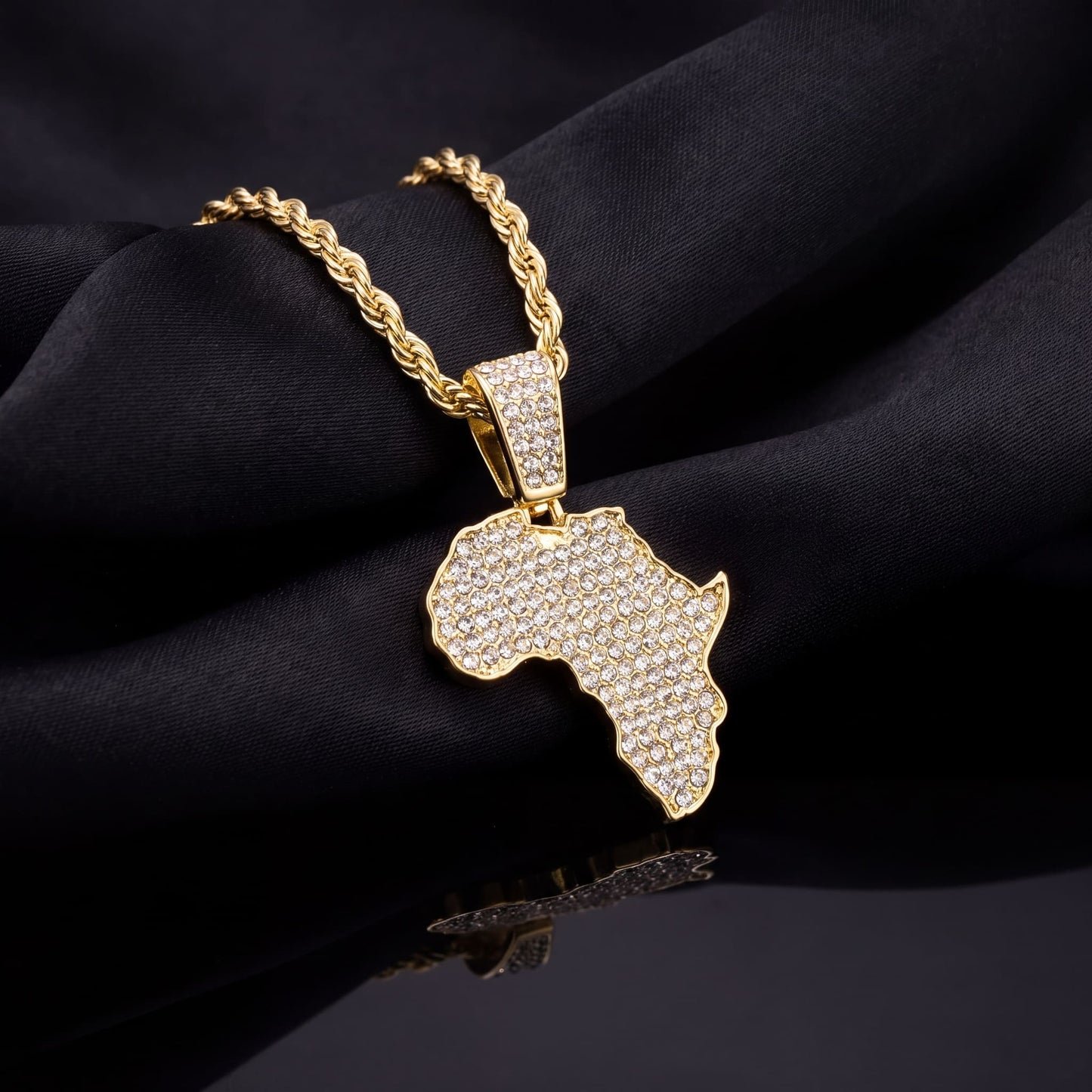 ICED OUT "AFRICA" LÄNDERKETTE - ICERAIN JEWELRY