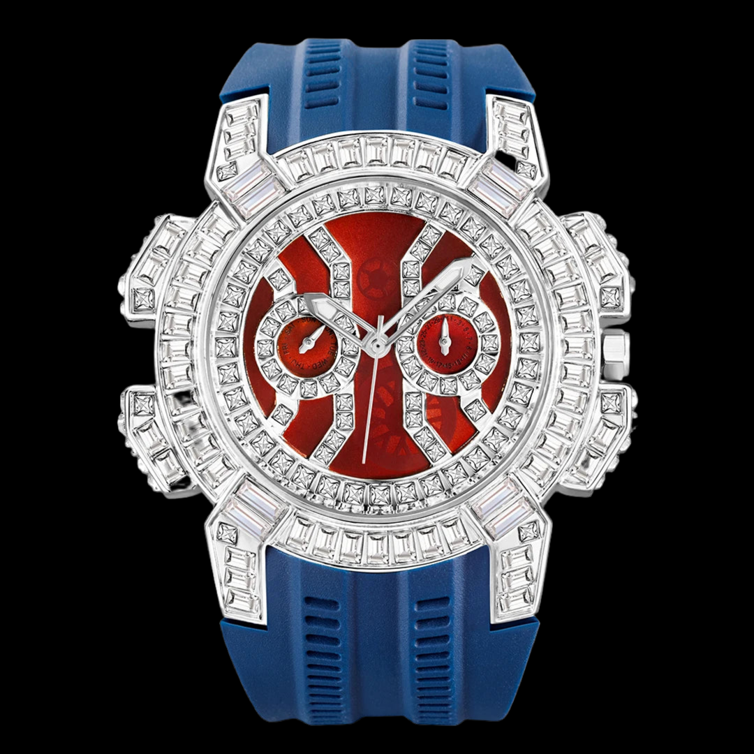 Luxus Designer Iced Out "Sunstar" Uhr + Box + Armbandkürzer