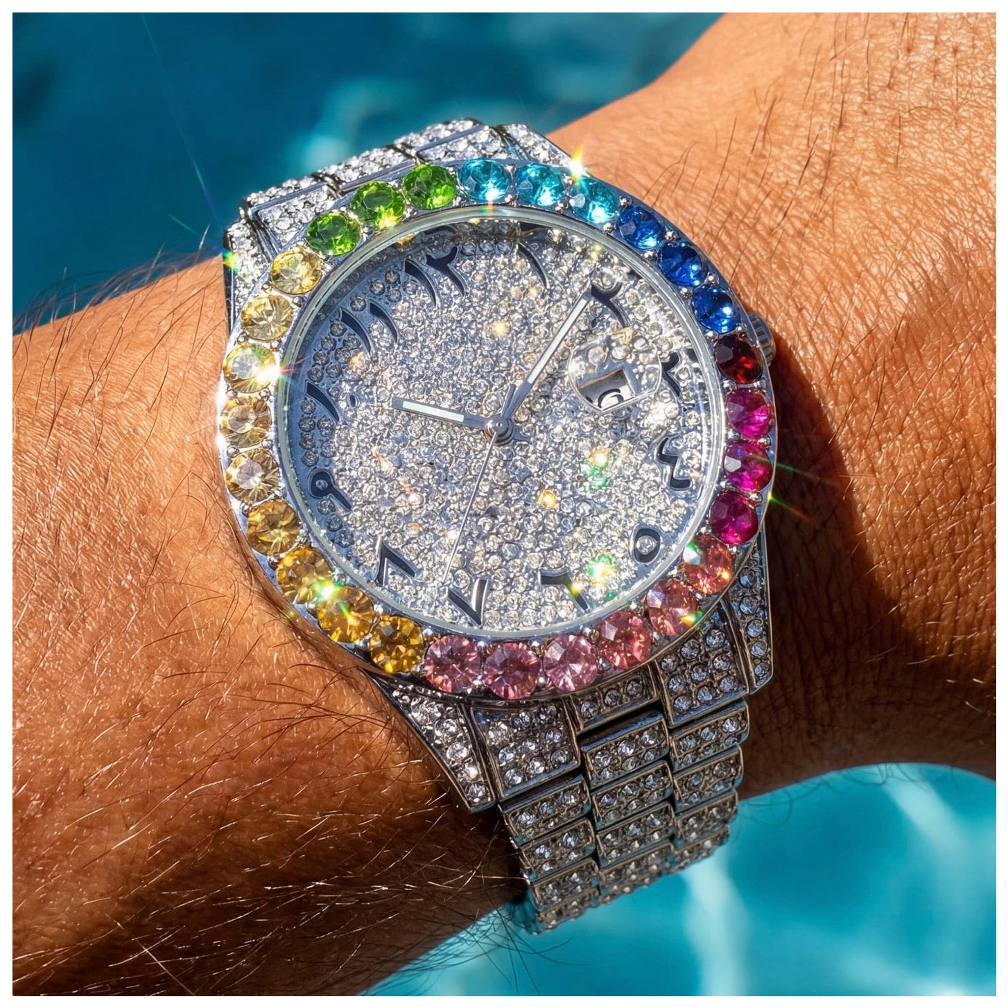 ICED OUT "ARABIC PITACOLLI " UHR - ICERAIN JEWELRY