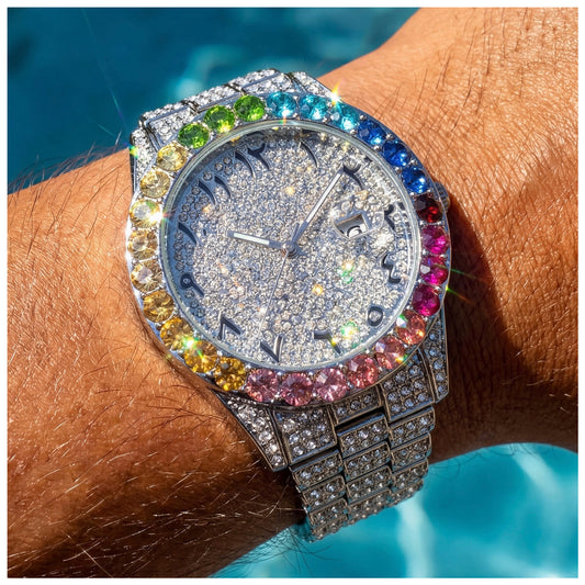 ICED OUT "ARABIC PITACOLLI " UHR - ICERAIN JEWELRY