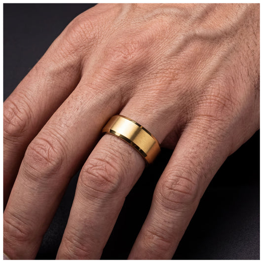 EDELSTAHL "GOLD COMFORT" RING - ICERAIN JEWELRY