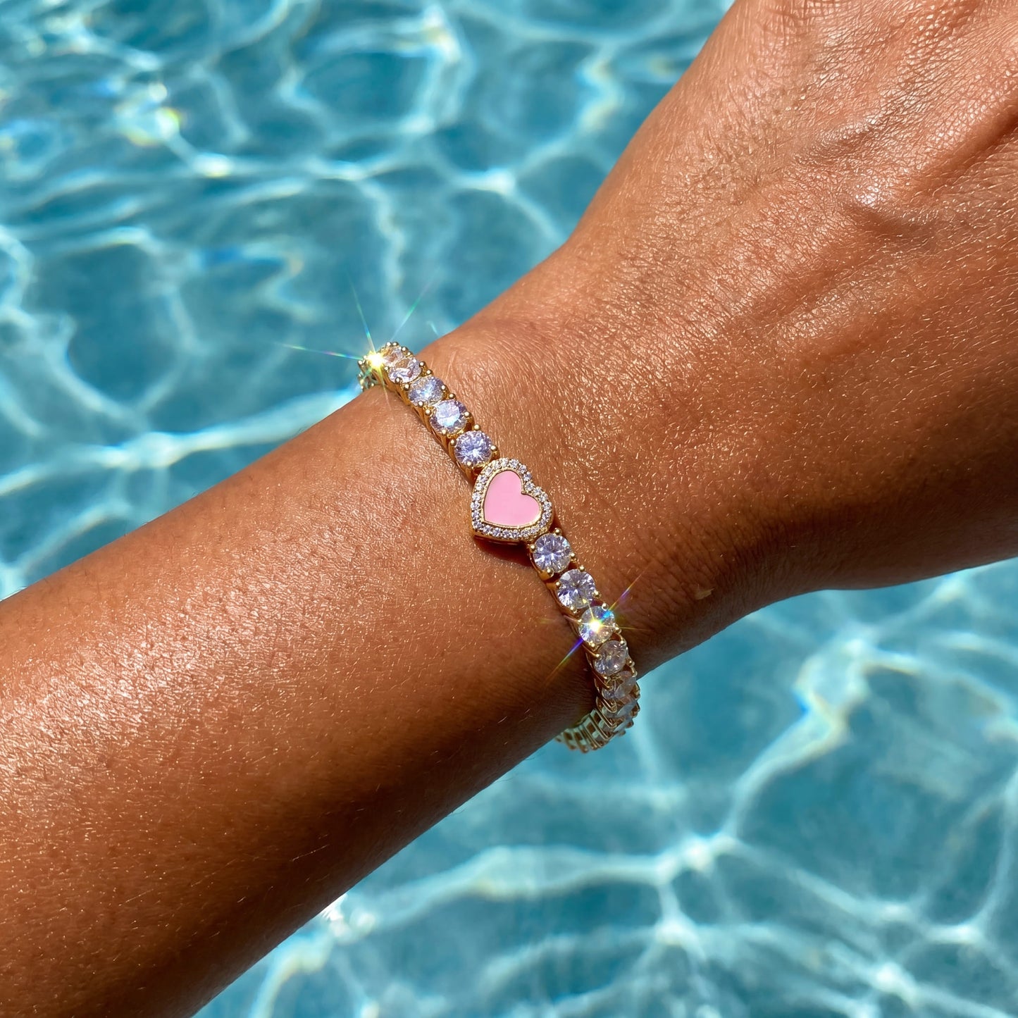 ICED OUT "HEART CLOVER TENNIS" ARMBAND - ICERAIN JEWELRY