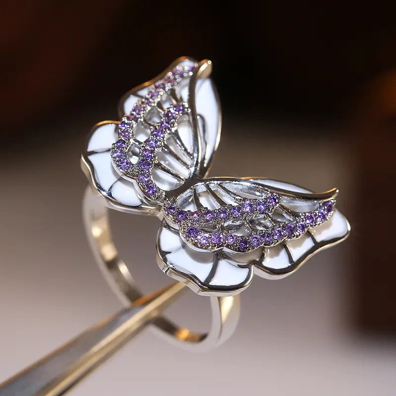 ICED OUT "CHROME BUTTERFLY" RING - ICERAIN JEWELRY