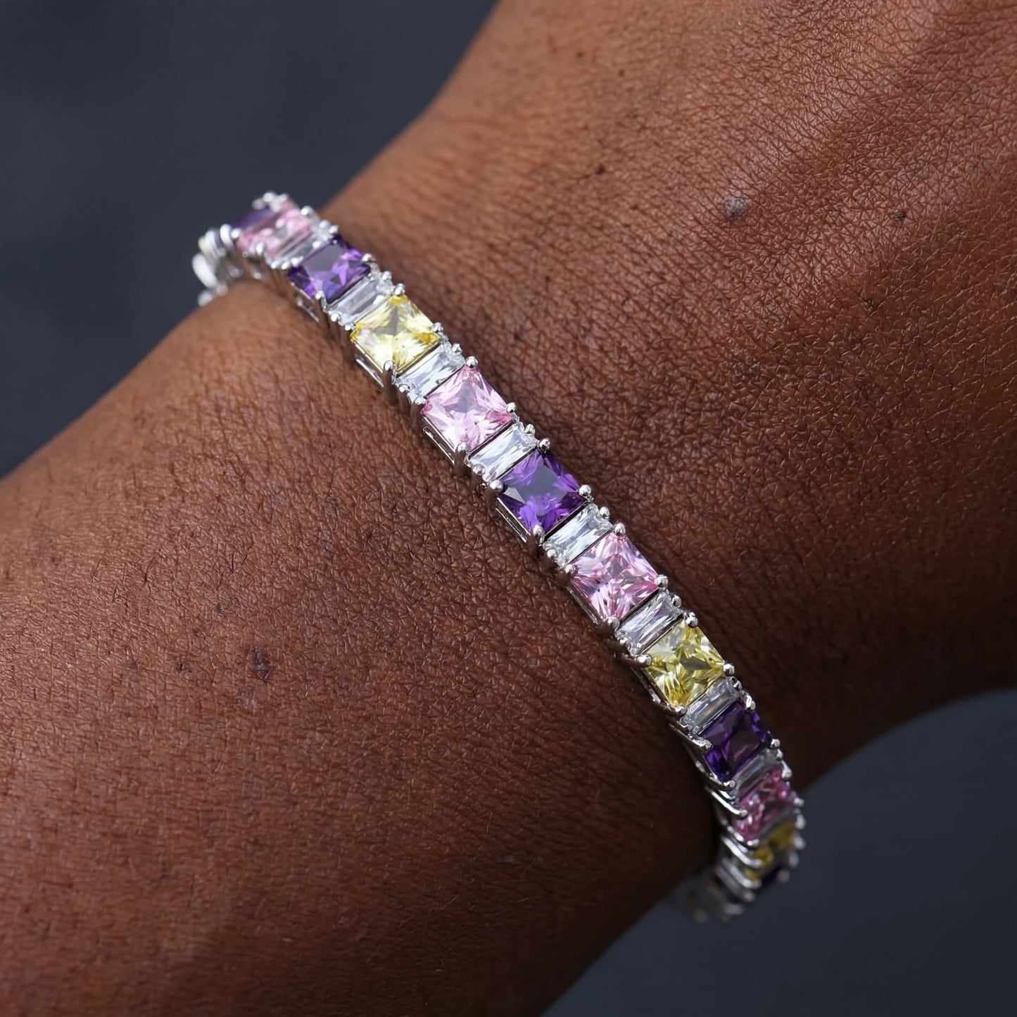 ICED OUT "MULTICOLOR TENNIS" ARMBAND - ICERAIN JEWELRY