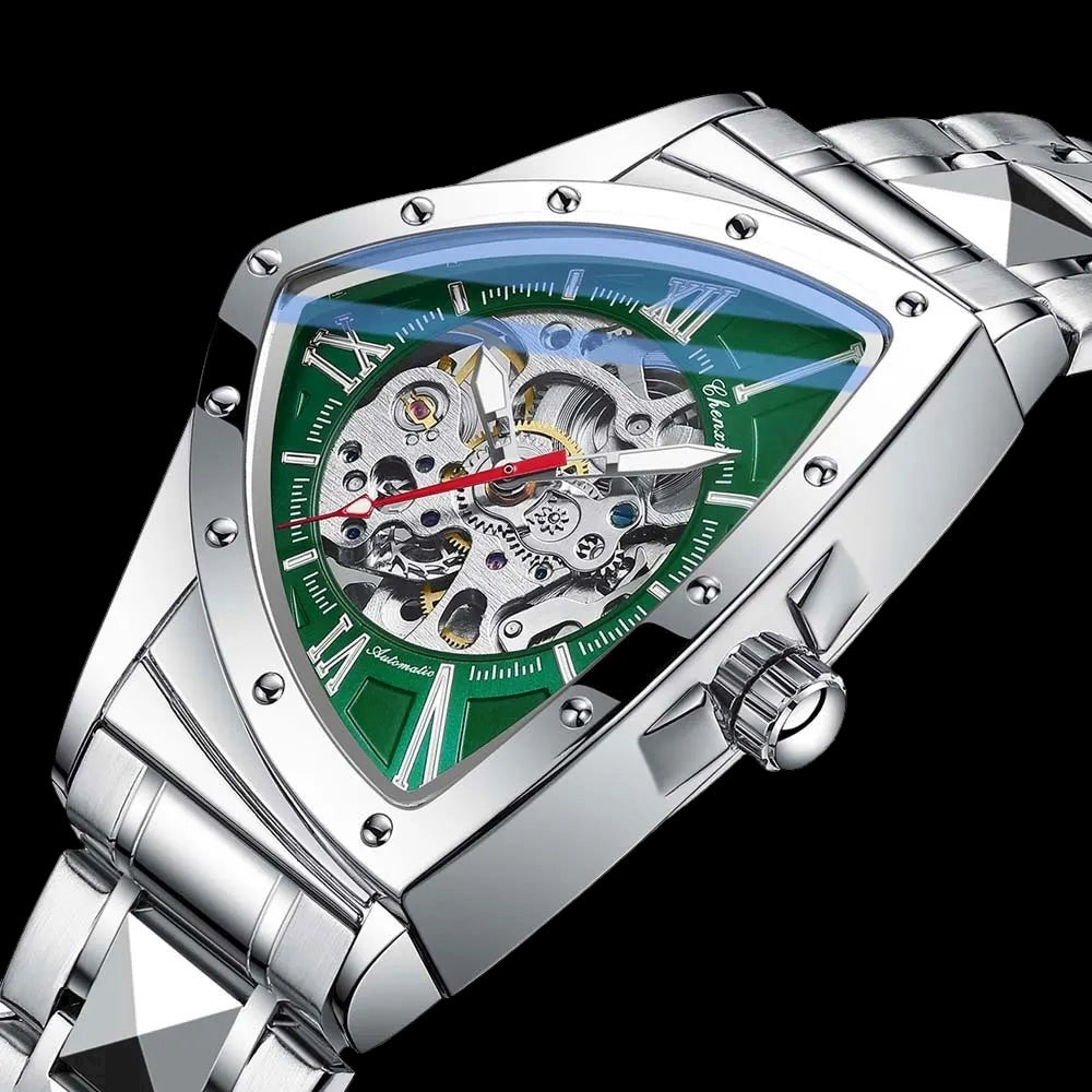 EDELSTAHL AUTOMATIK "TRIANGLAR V2" UHR - ICERAIN JEWELRY