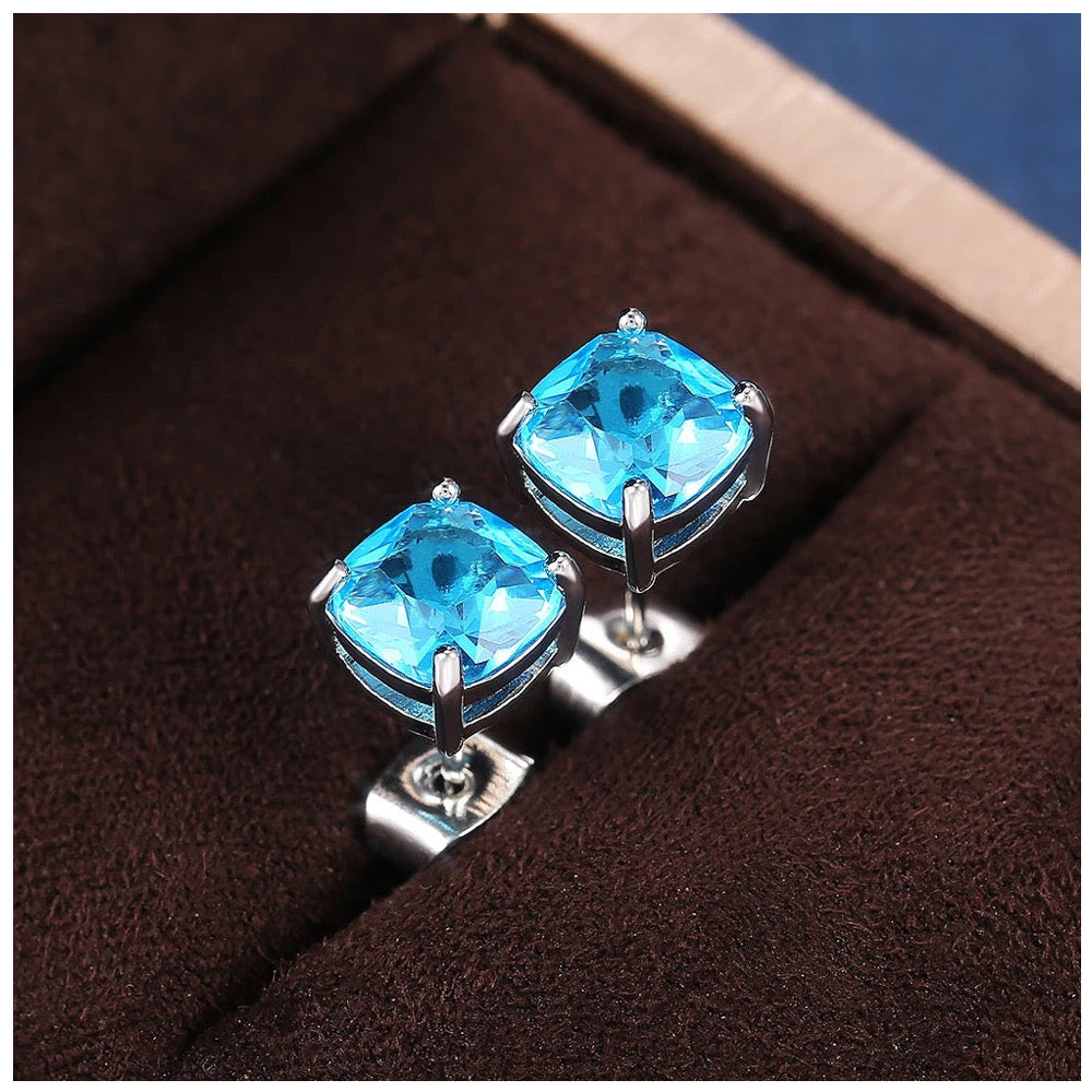 ICED OUT "SKYBLUE VERSAILLE" OHRRINGE - ICERAIN JEWELRY