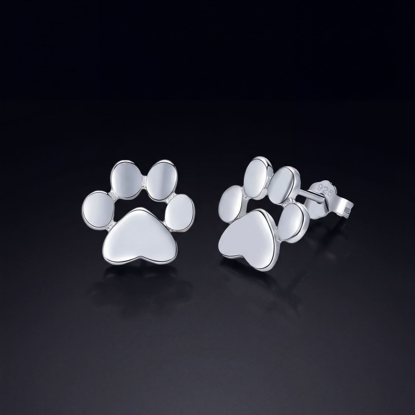 925S SILVER "DOG" OHRRINGE - ICERAIN JEWELRY