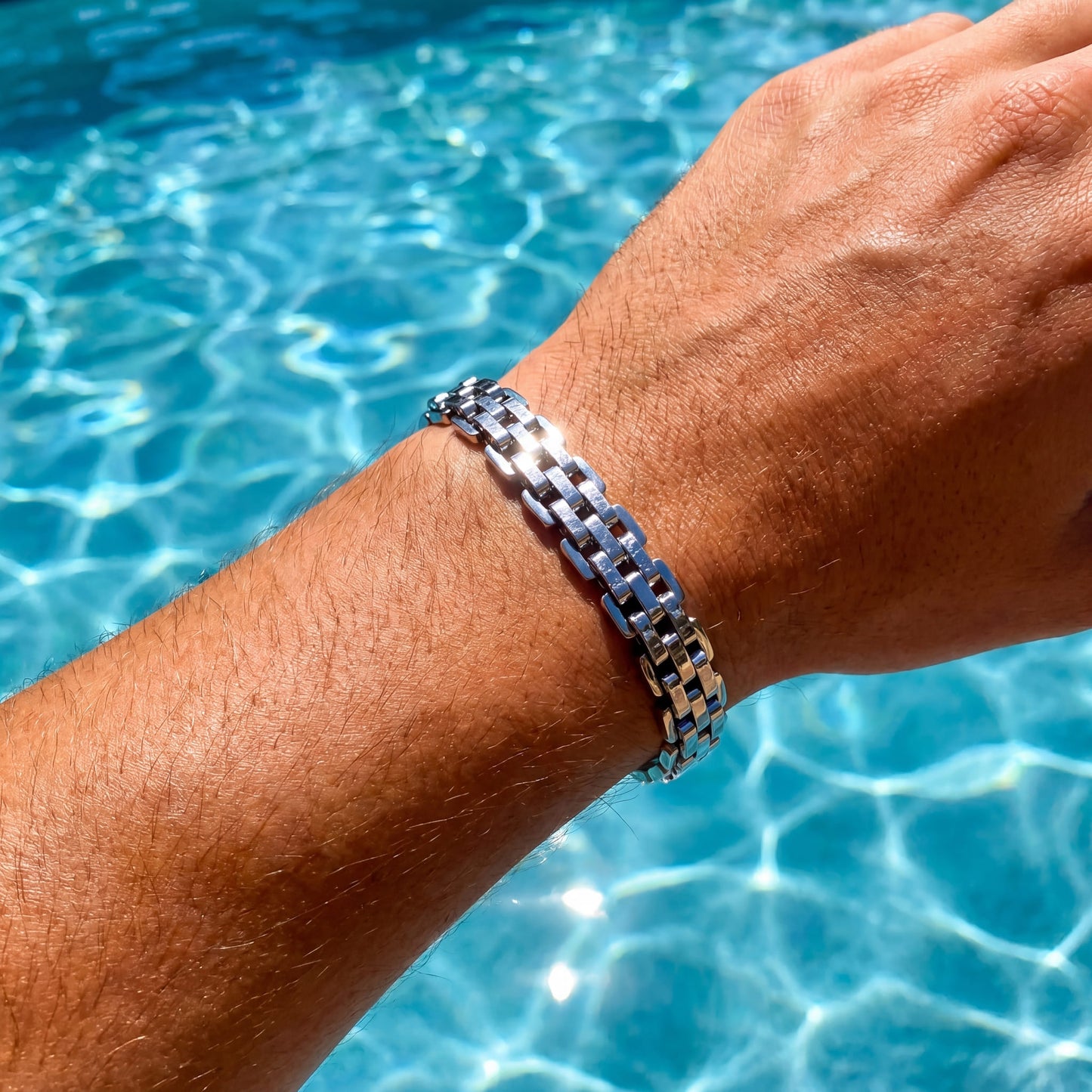 EDELSTAHL 8,8MM "LINK" ARMBAND - ICERAIN JEWELRY