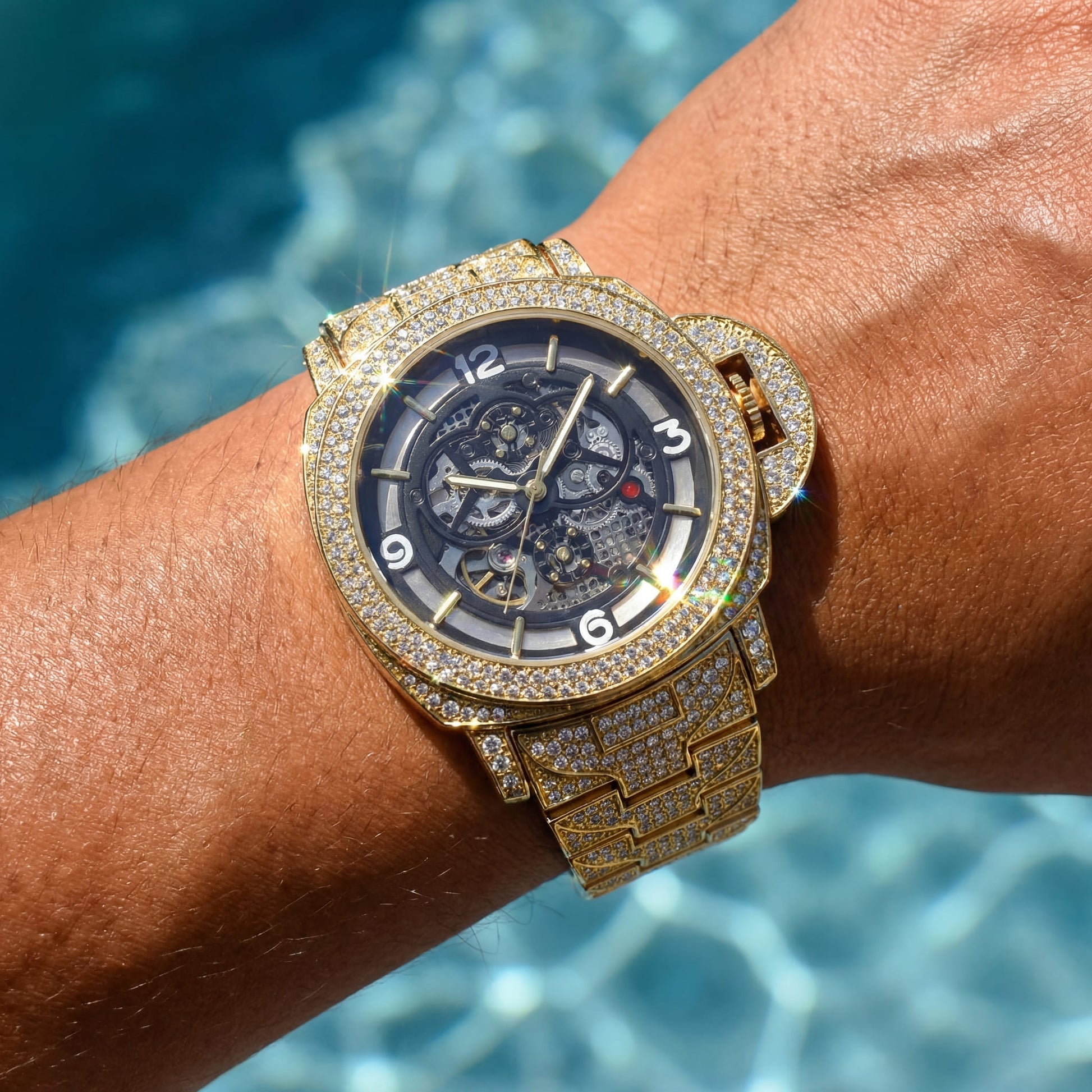 ICED OUT AUTOMATIK "SCHELETRO V4" UHR - ICERAIN JEWELRY