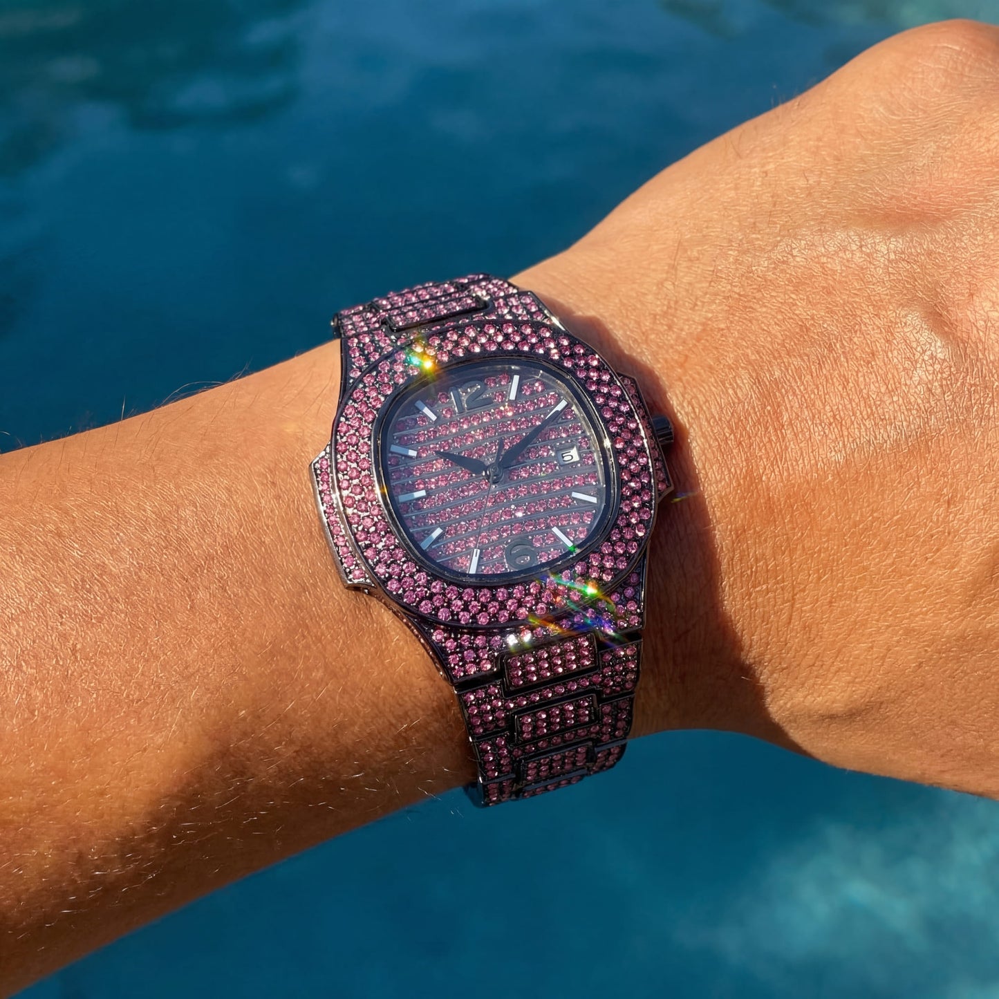 ICED OUT "SWAROXON" UHR - ICERAIN JEWELRY