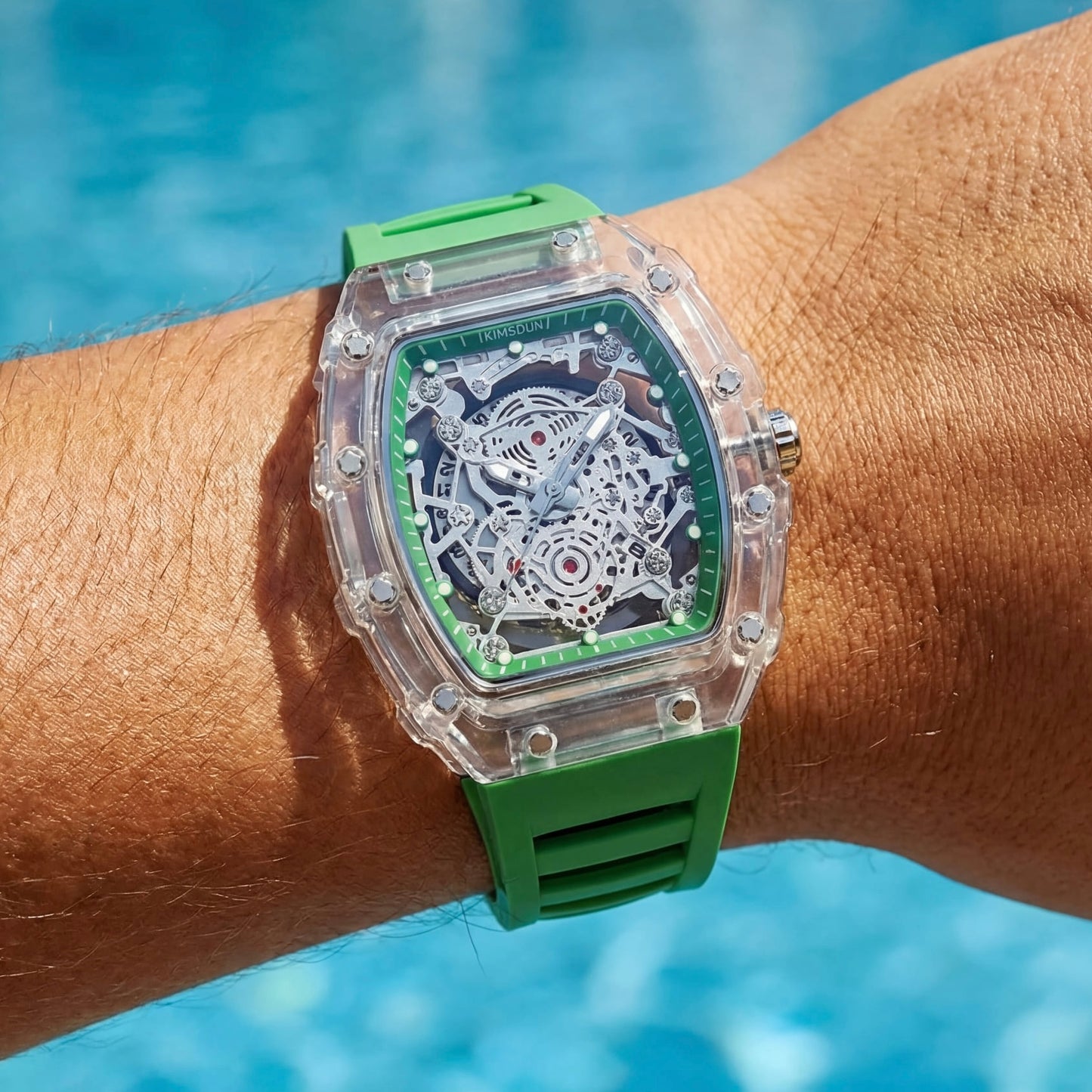 EDELSTAHL AUTOMATIK "TRANSPARENT WARRIOR" UHR