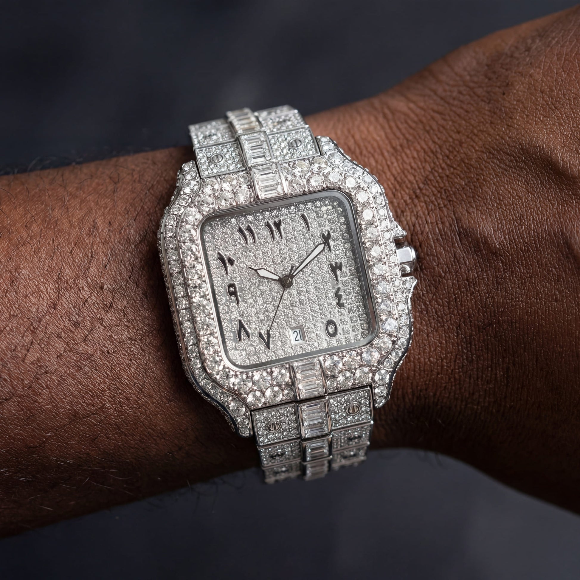 ICED OUT "ARABIC PIAZZA" UHR - ICERAIN JEWELRY