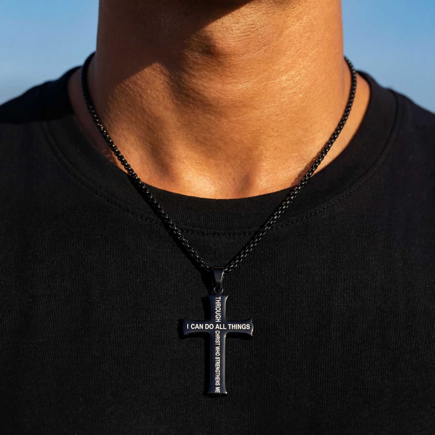 EDELSTAHL "BELIEVE CROSS" KETTE - ICERAIN JEWELRY