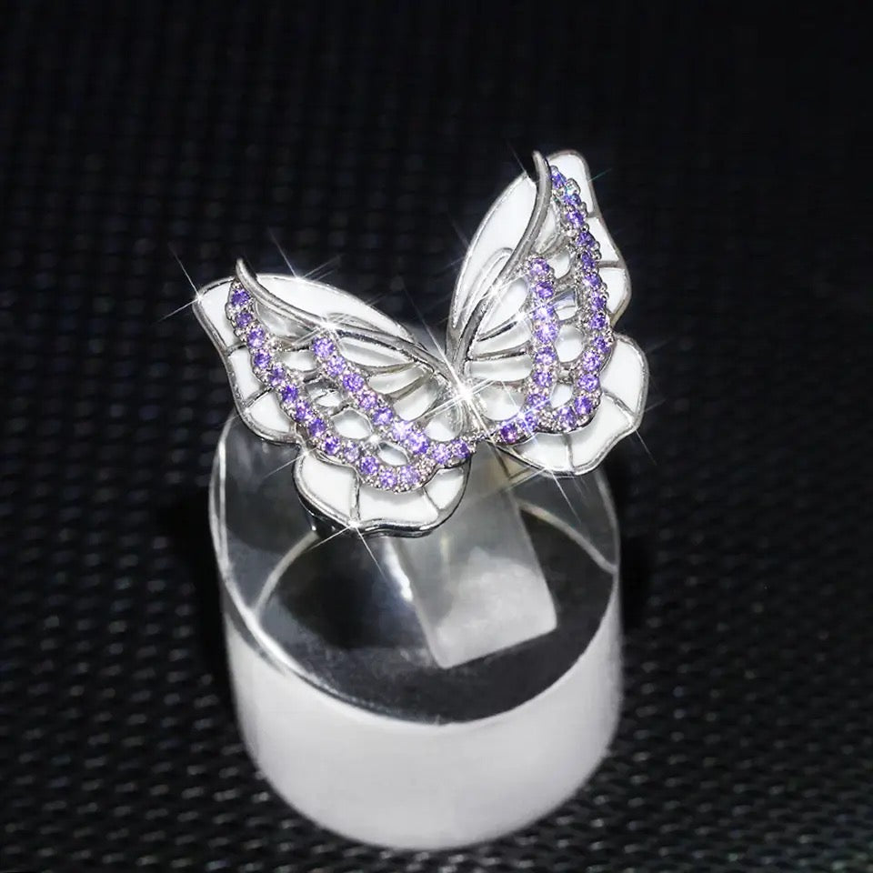 ICED OUT "CHROME BUTTERFLY" RING - ICERAIN JEWELRY