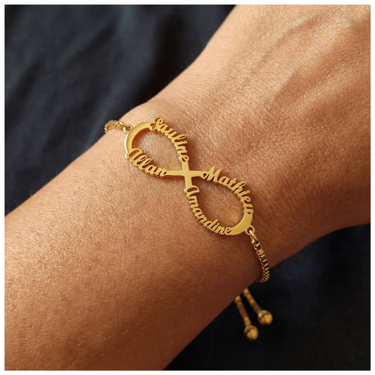 PERSONALISIERTES EDELSTAHL "INFINITY" ARMBAND - ICERAIN JEWELRY
