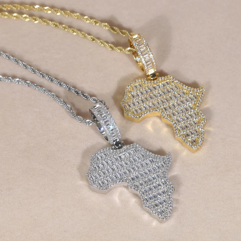 ICED OUT "AFRICA" LÄNDERKETTE - ICERAIN JEWELRY