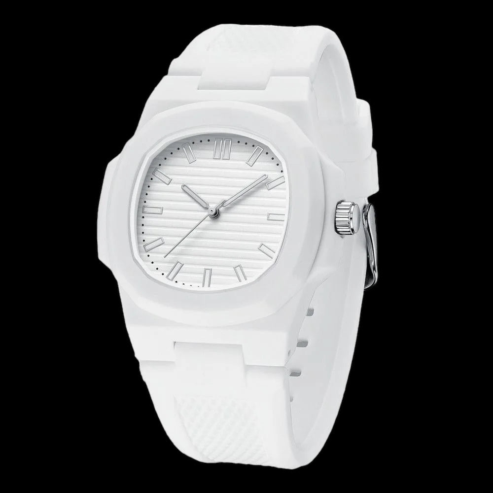 Luxus Designer Silikon "White Wrist" Uhr