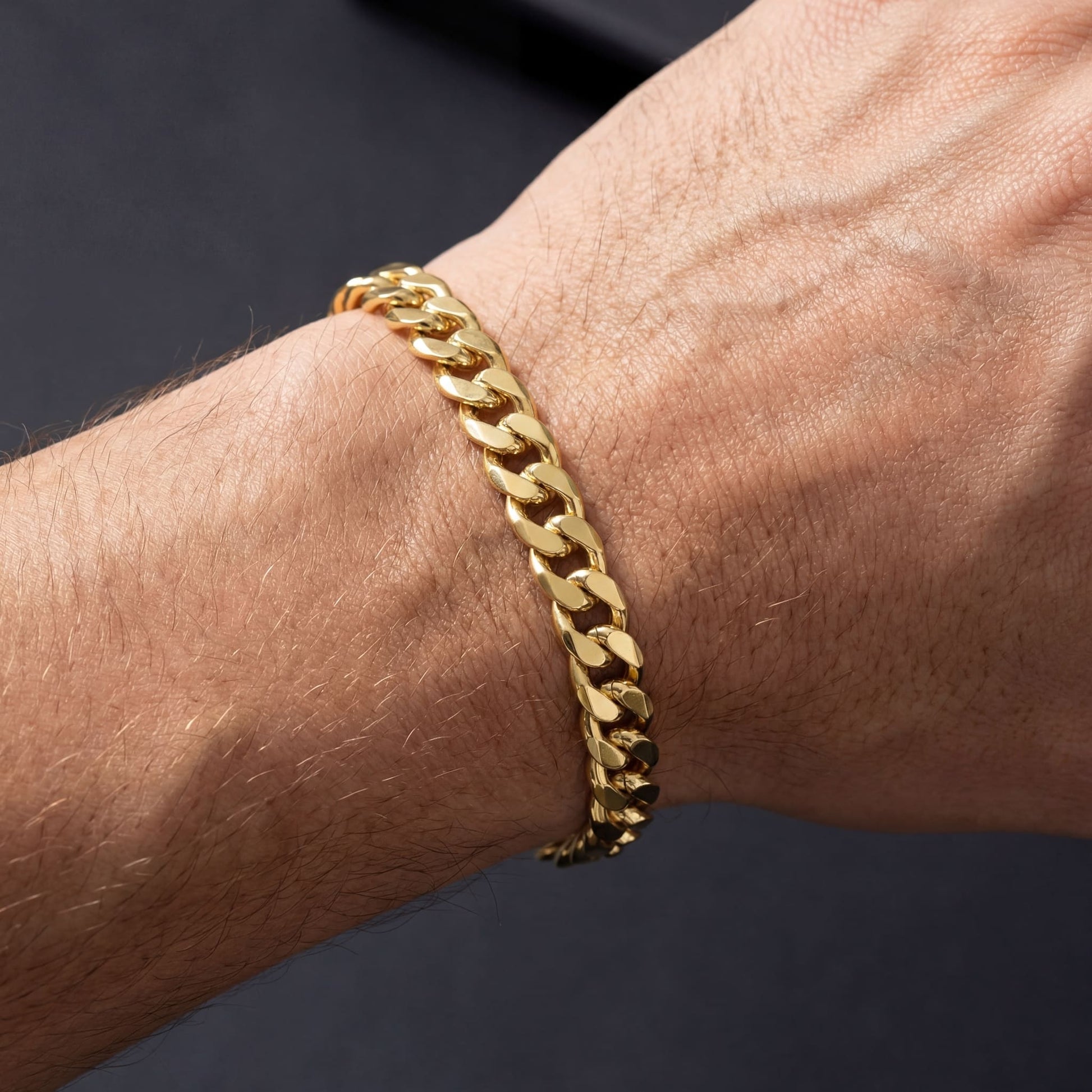 925S SILVER 18K GOLD "CUBAN" ARMBAND [PREMIUM VERSION] - ICERAIN JEWELRY