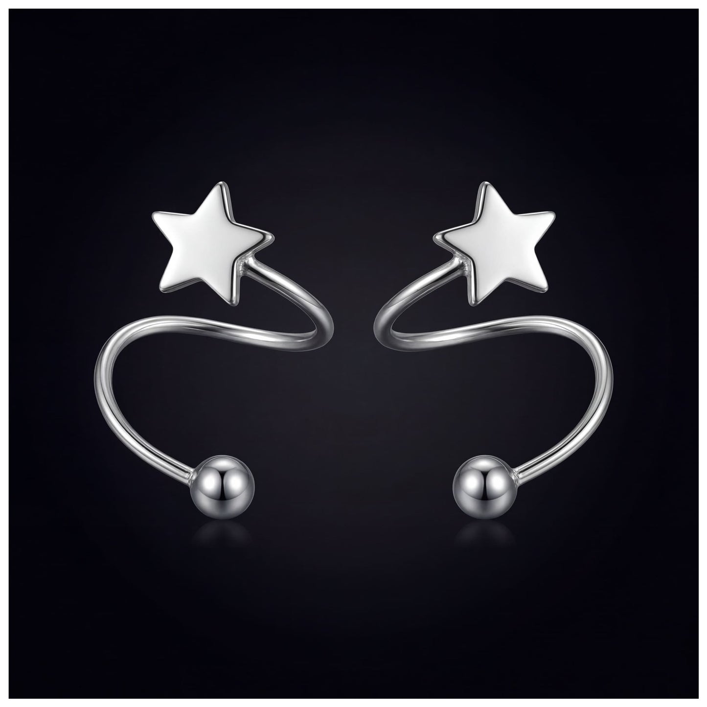 EDELSTAHL "SHOOTINGSTAR" OHRRINGE - ICERAIN JEWELRY
