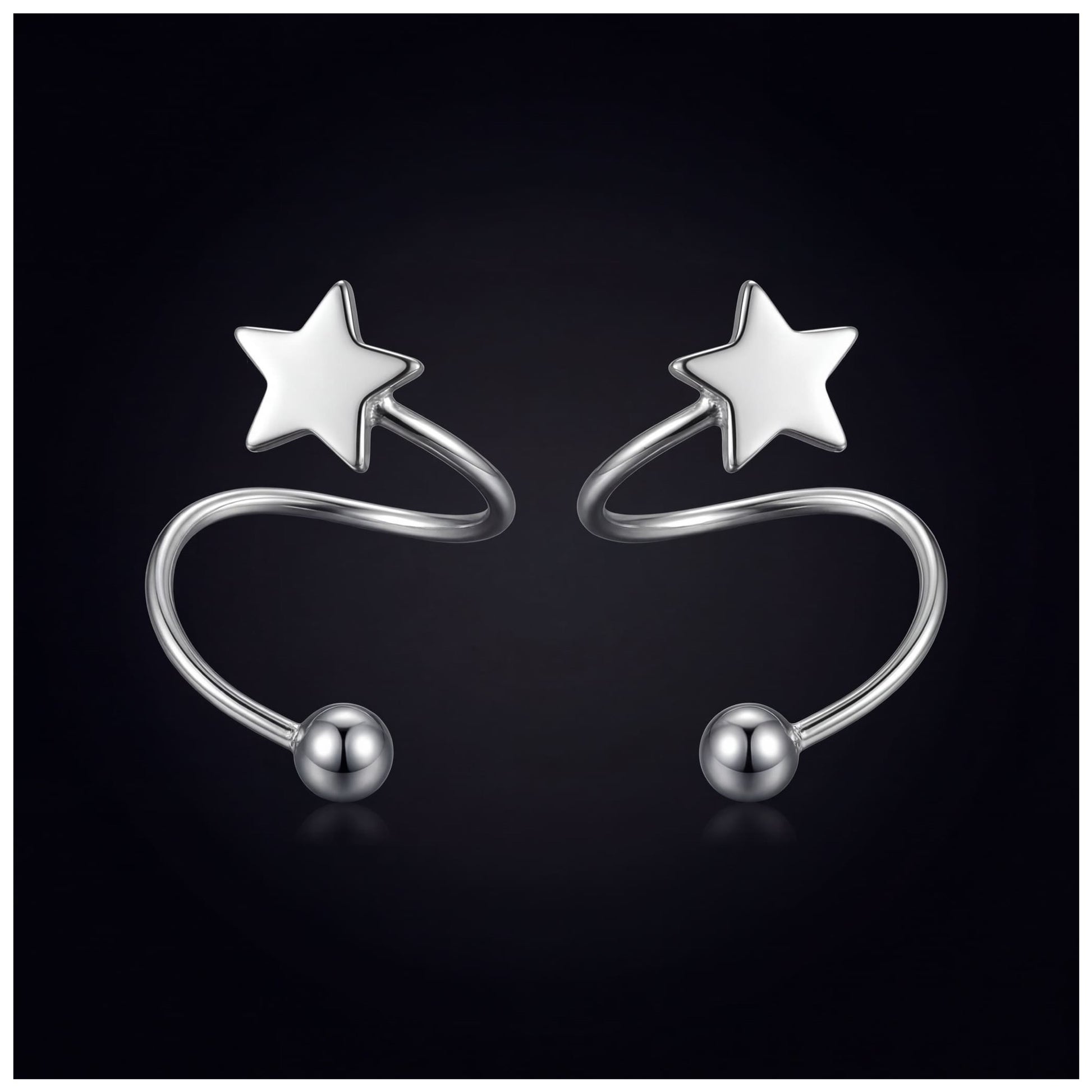 EDELSTAHL "SHOOTINGSTAR" OHRRINGE - ICERAIN JEWELRY