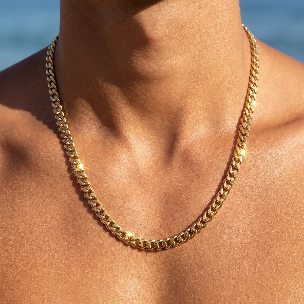 SALE | EDELSTAHL 3MM 45CM "GOLD CUBAN" KETTE - ICERAIN JEWELRY