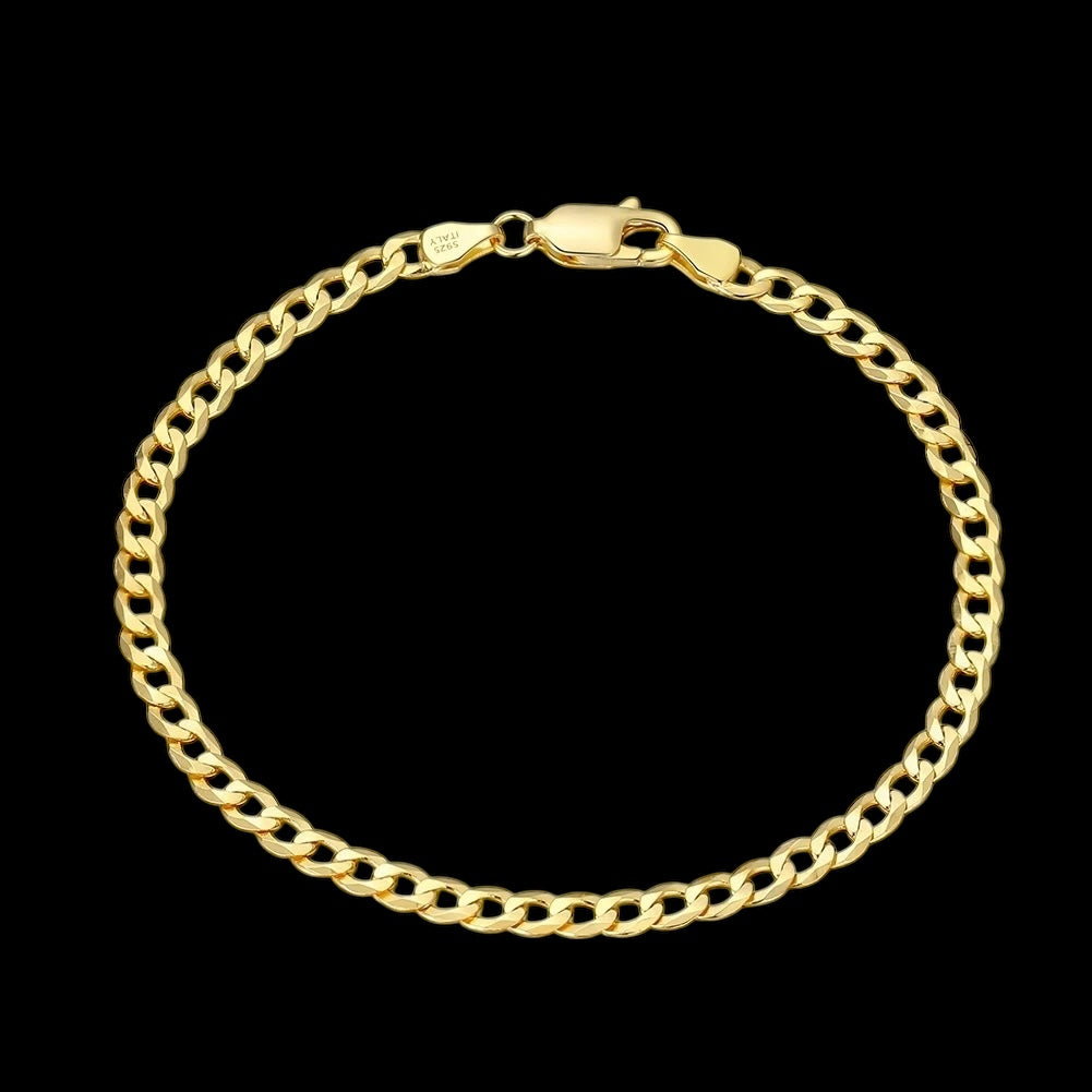 925S SILVER 18K GOLD "CUBAN" ARMBAND [CLASSIC VERSION] - ICERAIN JEWELRY