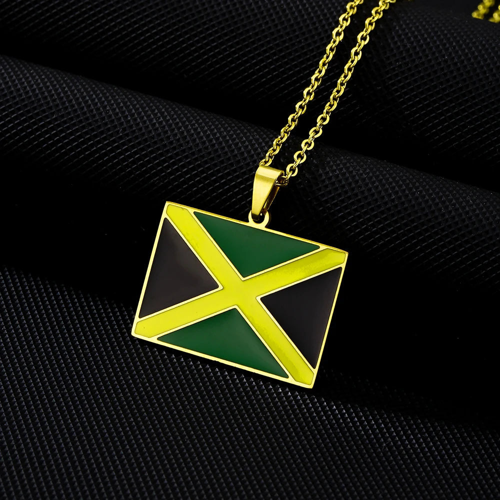 EDELSTAHL "JAMAICA FLAG" LÄNDERKETTE - ICERAIN JEWELRY