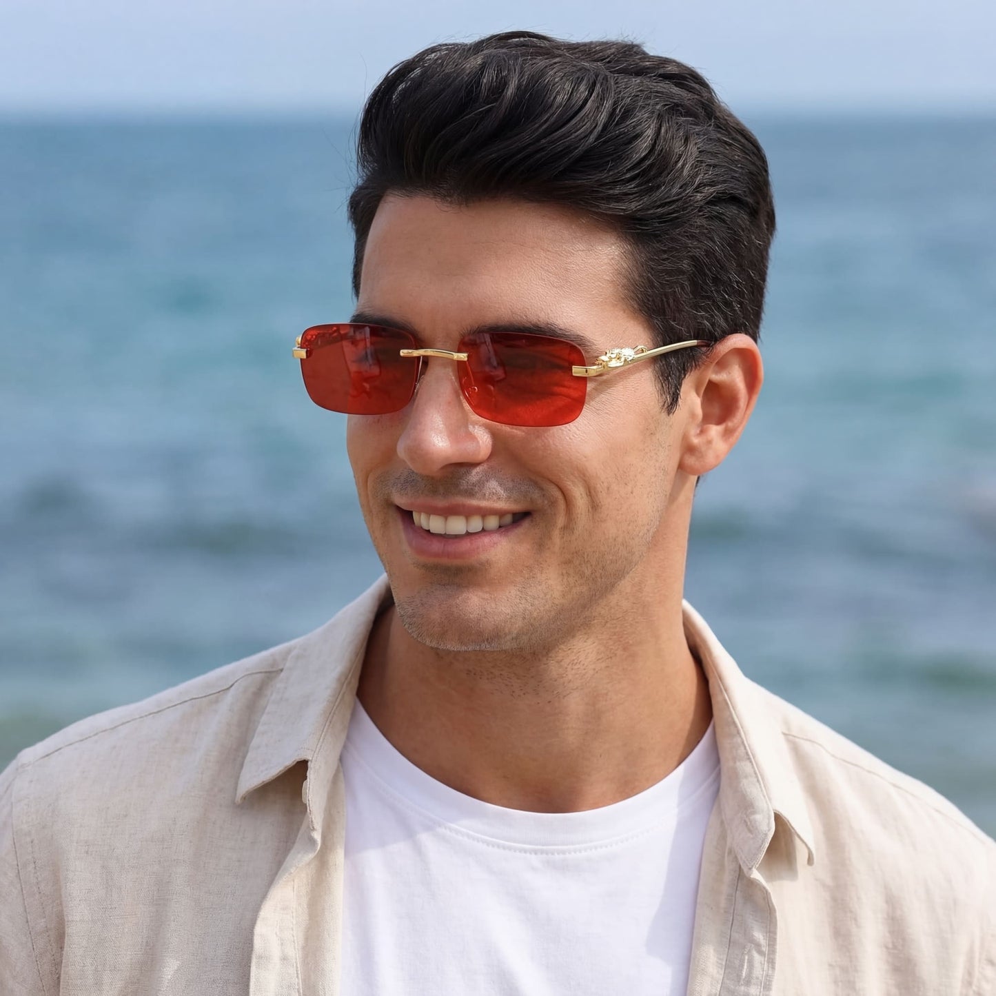 EDELSTAHL "LEOPARDO V2" SONNENBRILLE - ICERAIN JEWELRY
