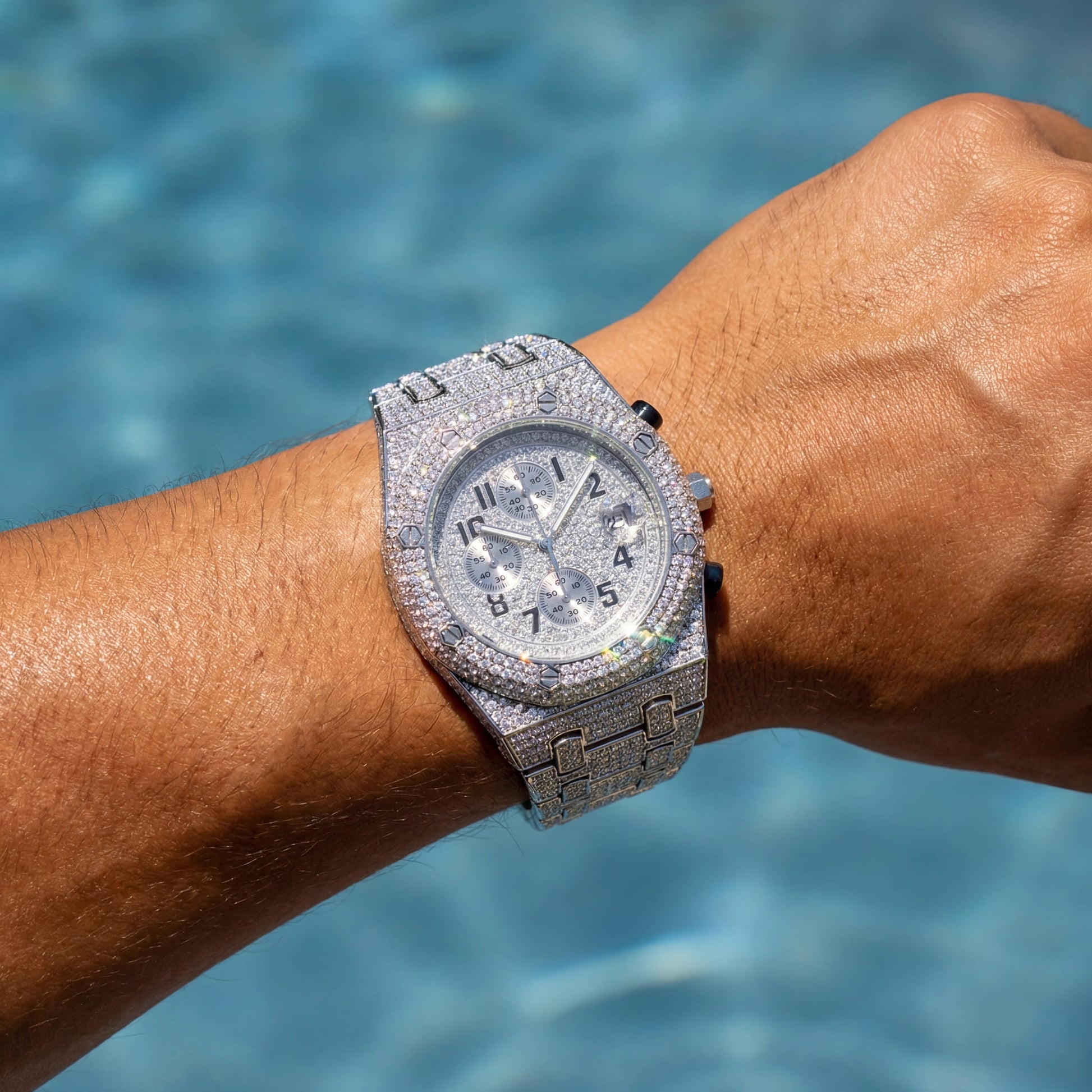 ICED OUT "QUADRIS" UHR - ICERAIN JEWELRY