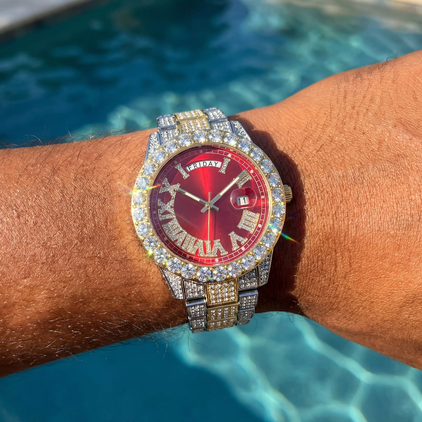 ICED OUT "LEHMING" UHR - ICERAIN JEWELRY