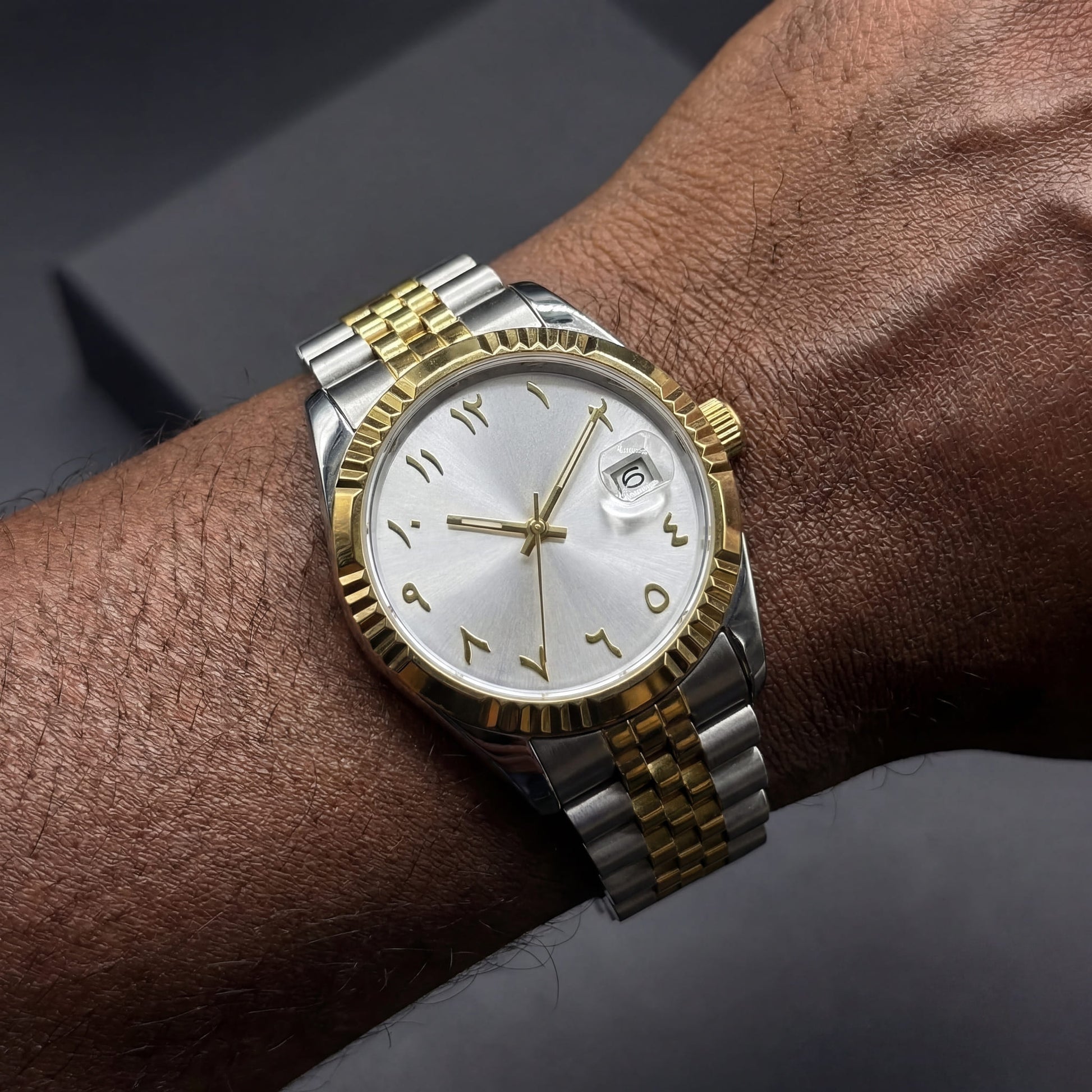 EDELSTAHL AUTOMATIK "ARABIC" UHR - ICERAIN JEWELRY