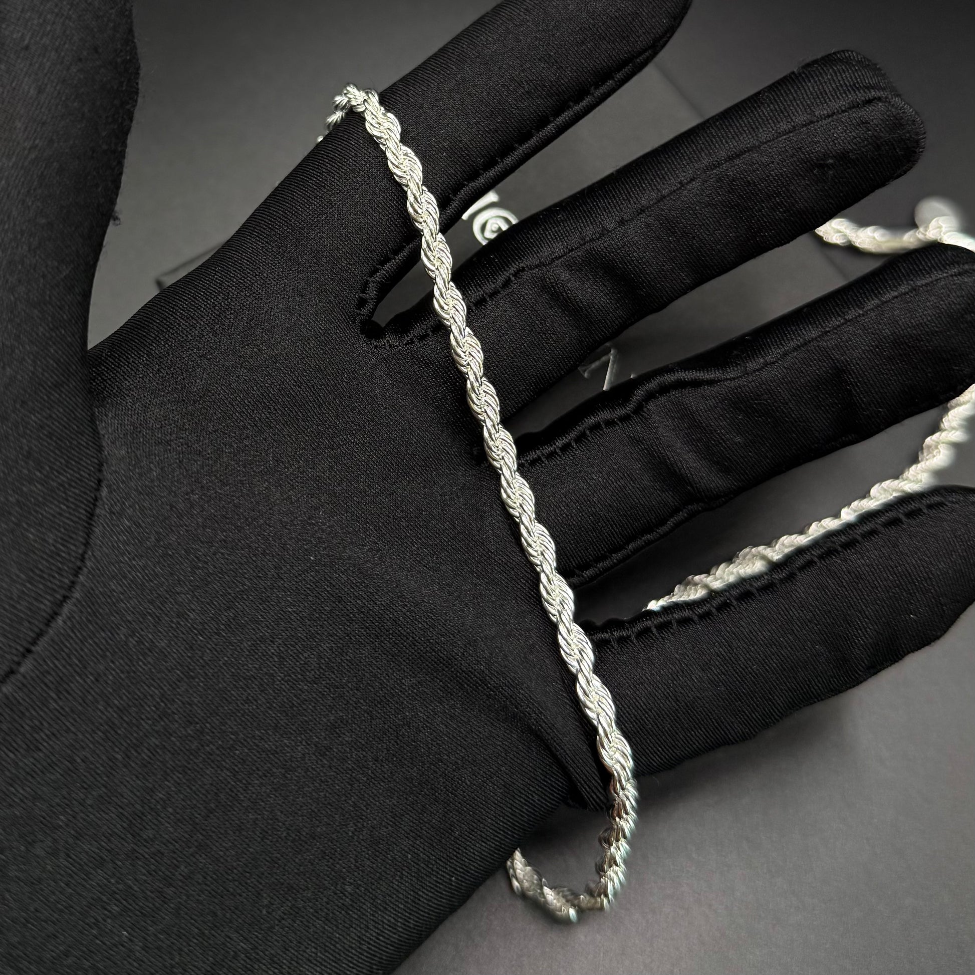 925S SILVER 4MM "ROPE" KETTE - ICERAIN JEWELRY