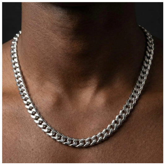 925S SILVER "CUBAN" KETTE - ICERAIN JEWELRY
