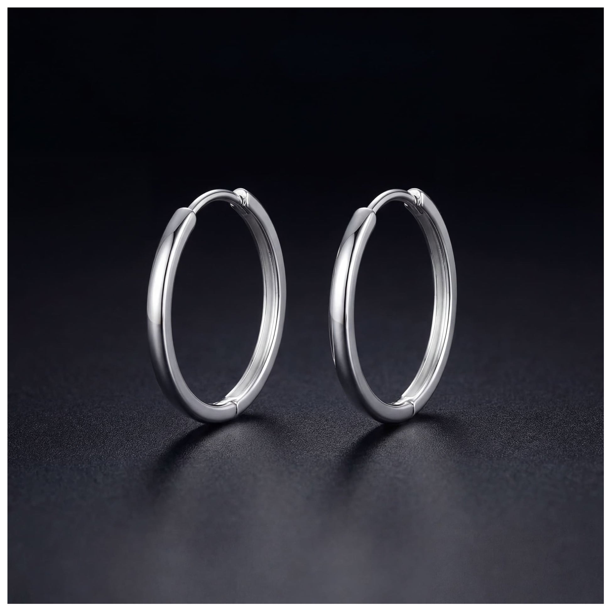 925S SILVER "CIRCLE" OHRRINGE - ICERAIN JEWELRY