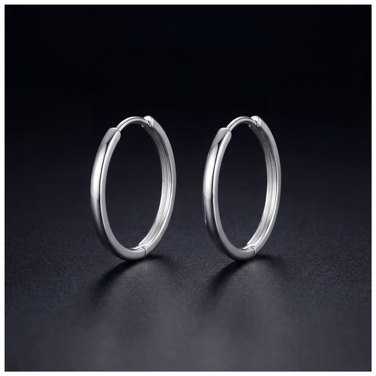 925S SILVER "CIRCLE" OHRRINGE - ICERAIN JEWELRY
