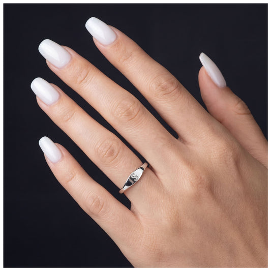 PERSONALISIERTER EDELSTAHL ANFANGSBUCHSTABEN "LOVALOR" RING - ICERAIN JEWELRY