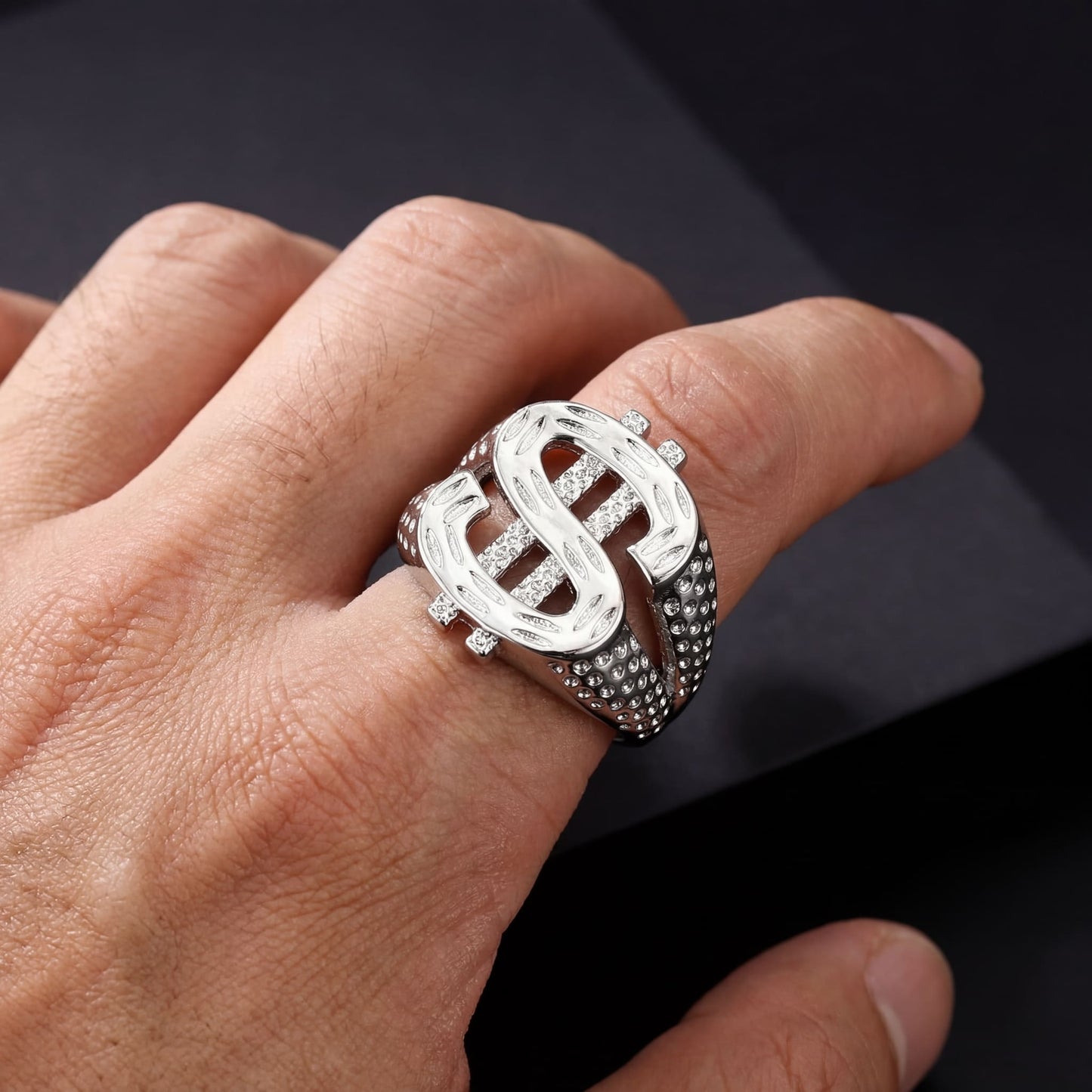 EDELSTAHL "SILVER DOLLAR" RING - ICERAIN JEWELRY