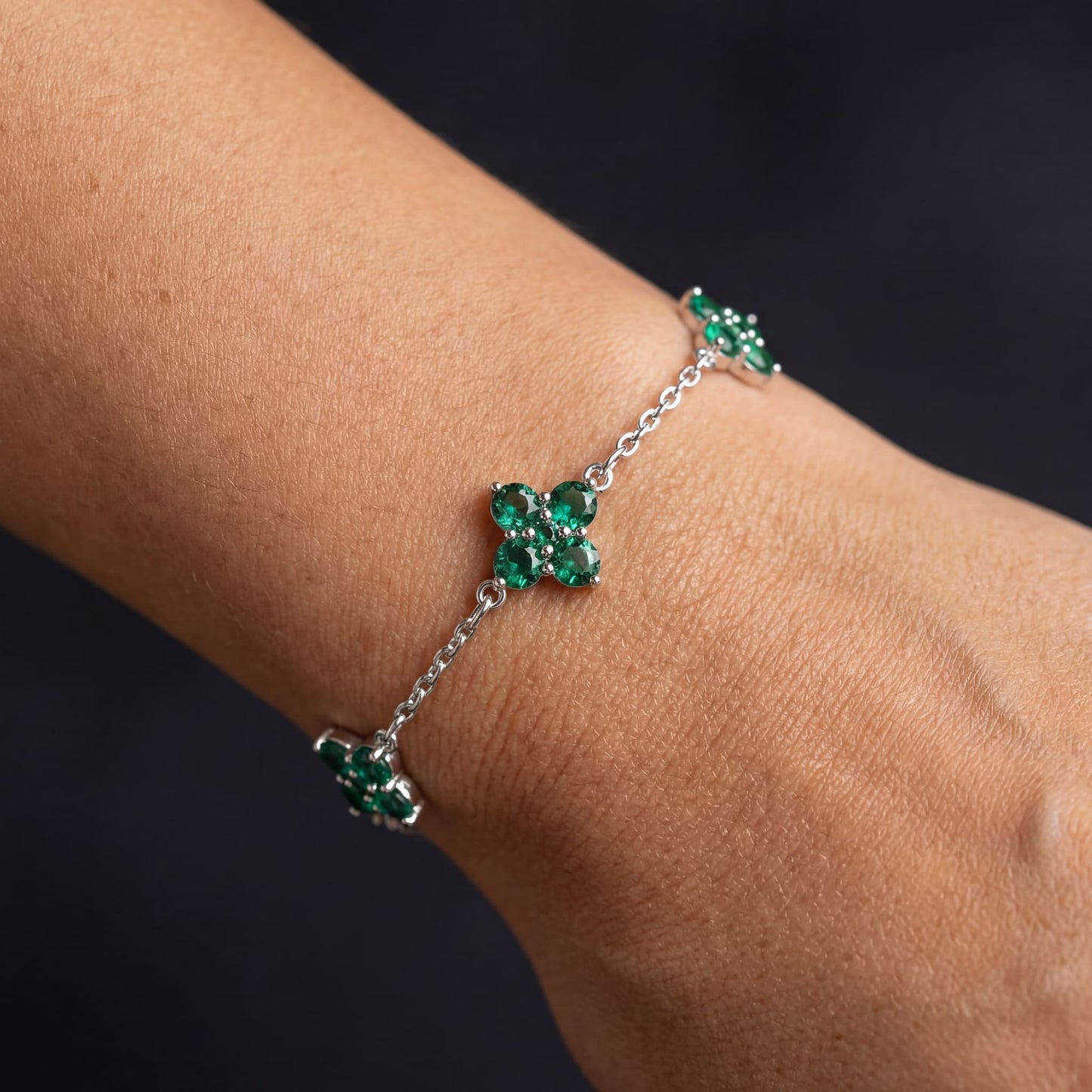 ICED OUT "GREEN CLOVER" ARMBAND - ICERAIN JEWELRY