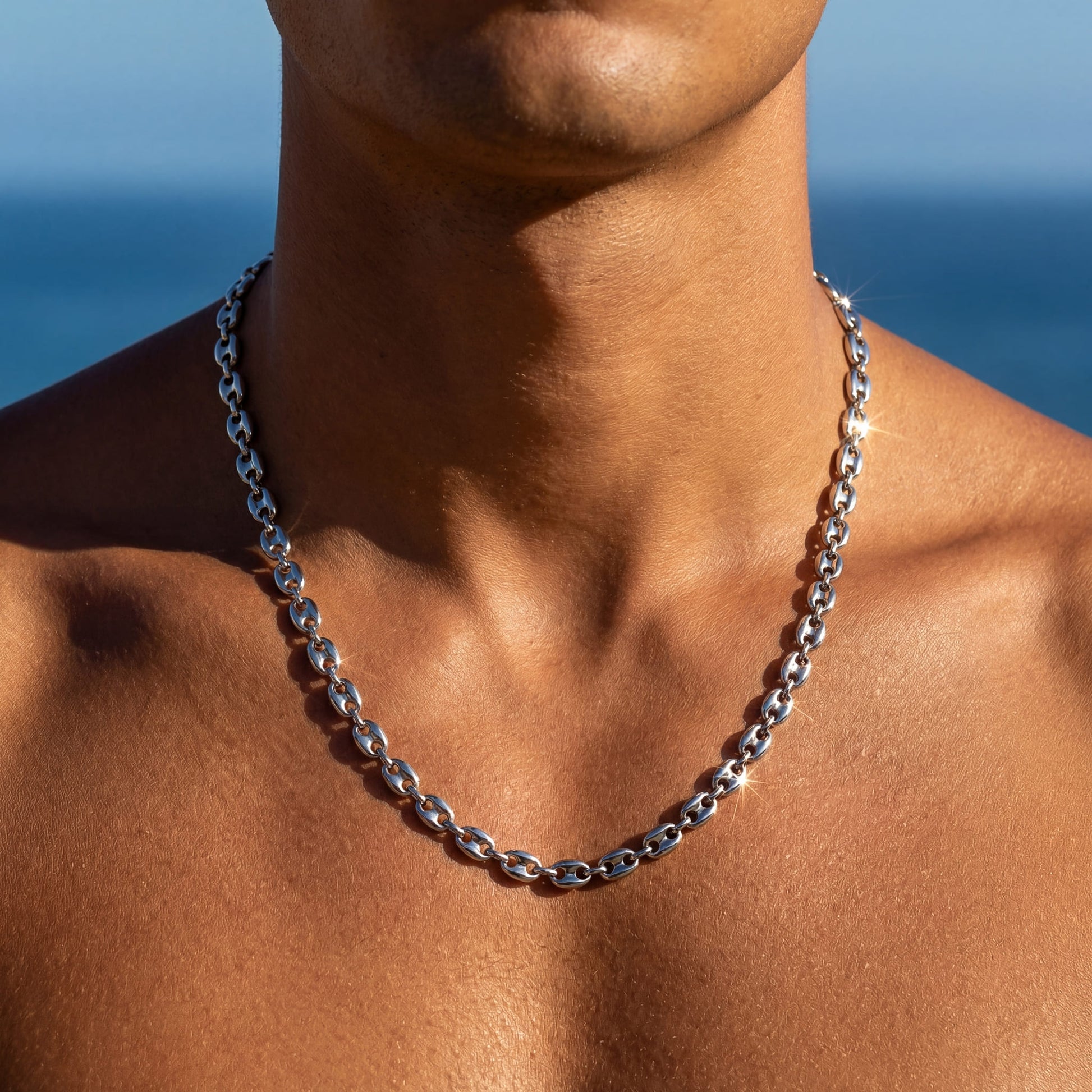 EDELSTAHL "SILVER BEANS" KETTE - ICERAIN JEWELRY