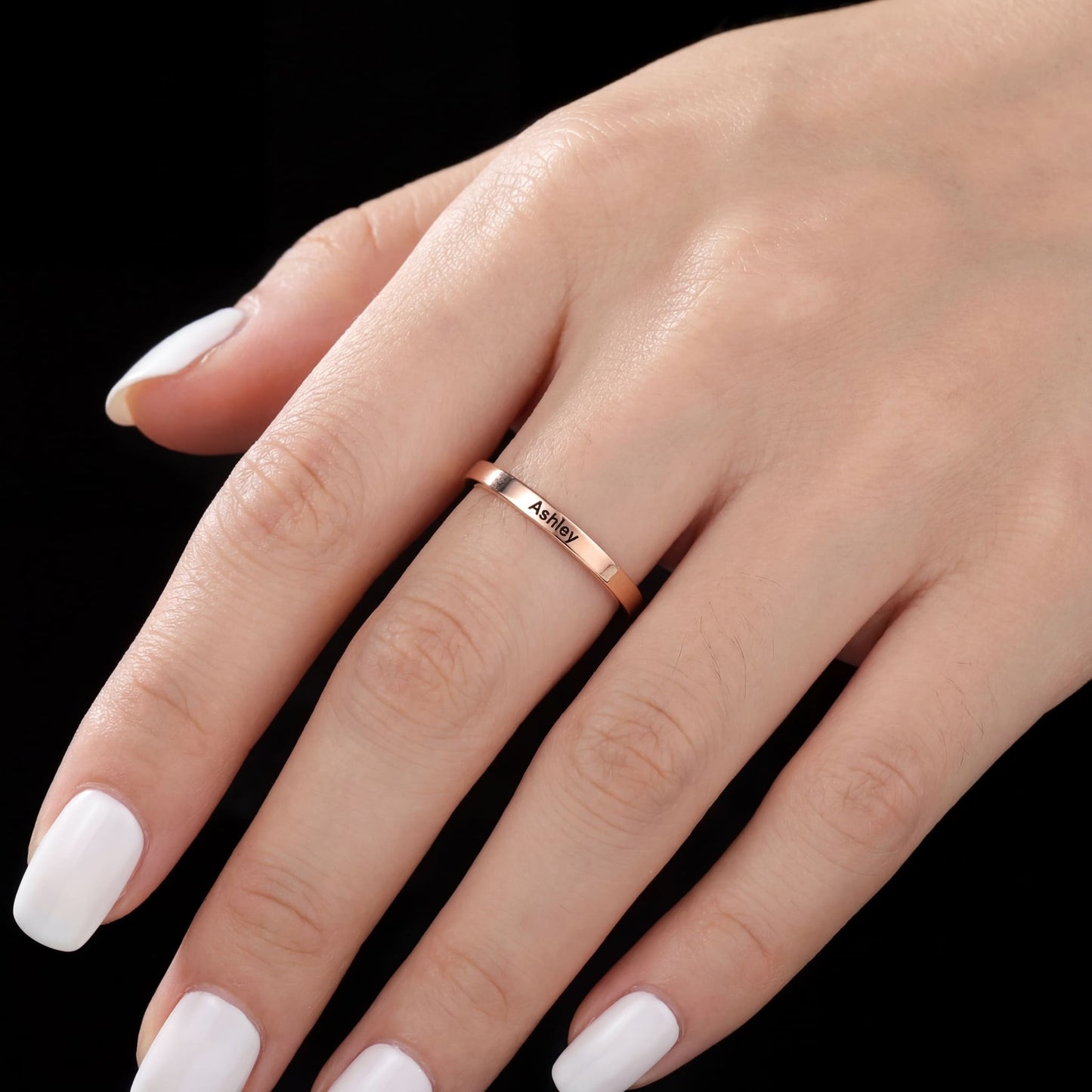PERSONALISIERTER EDELSTAHL "VALENTINE" RING - ICERAIN JEWELRY