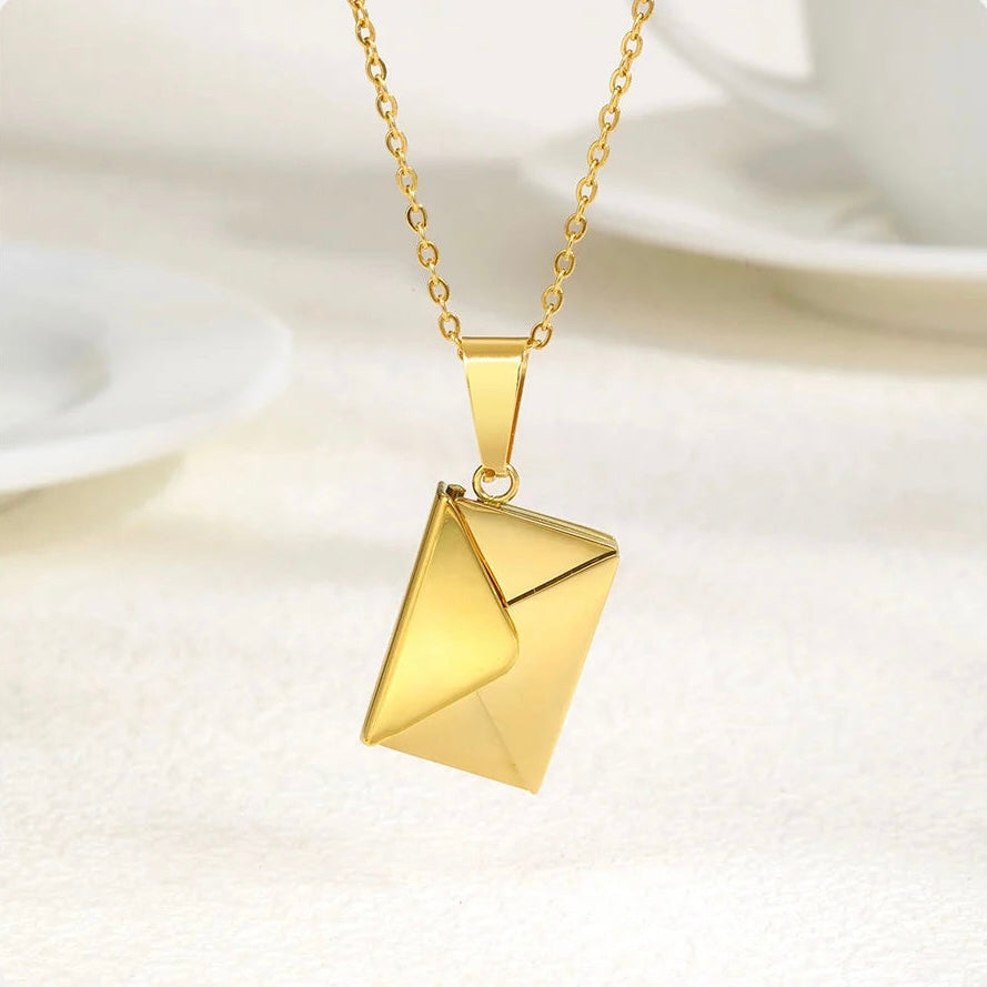 PERSONALISIERTE EDELSTAHL "ENVELOP" KETTE - ICERAIN JEWELRY
