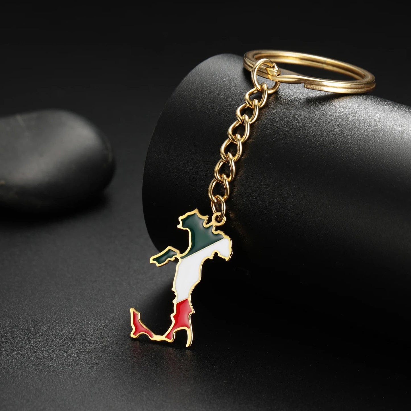 EDELSTAHL "ITALY" SCHLÜSSELANHÄNGER - ICERAIN JEWELRY