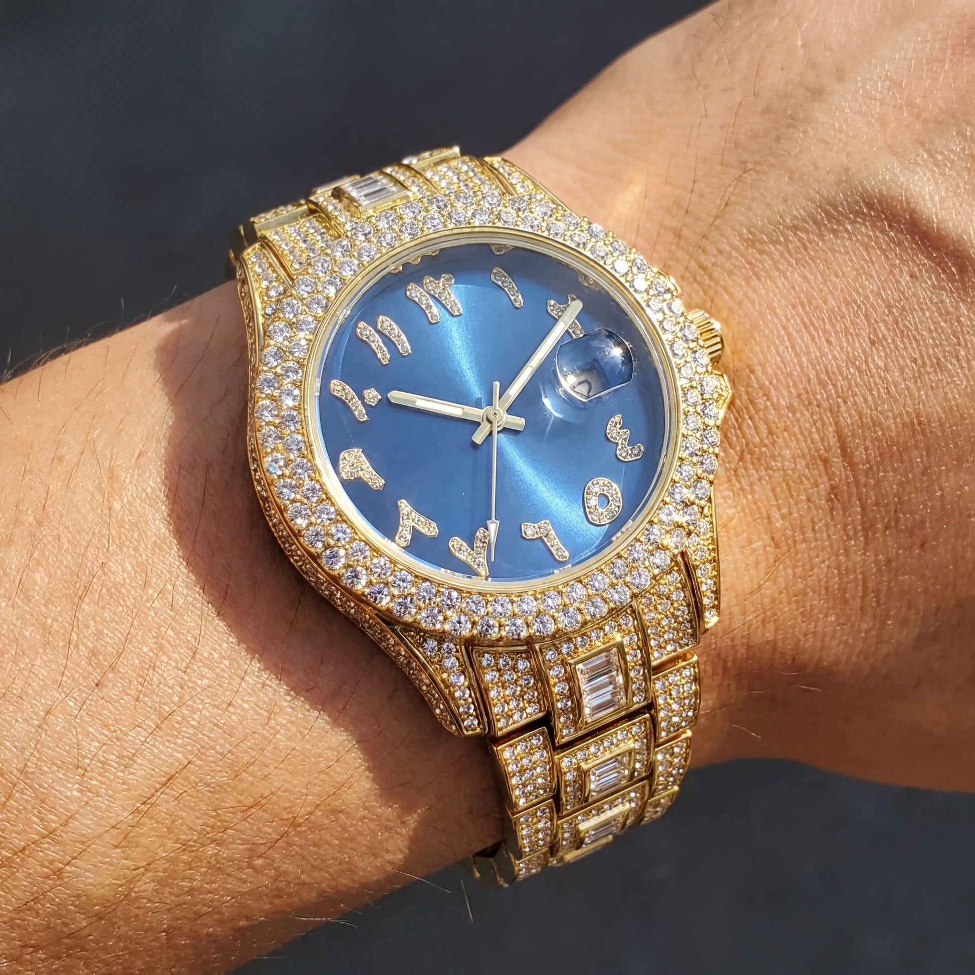 ICED OUT "ARABIC" UHR - ICERAIN JEWELRY