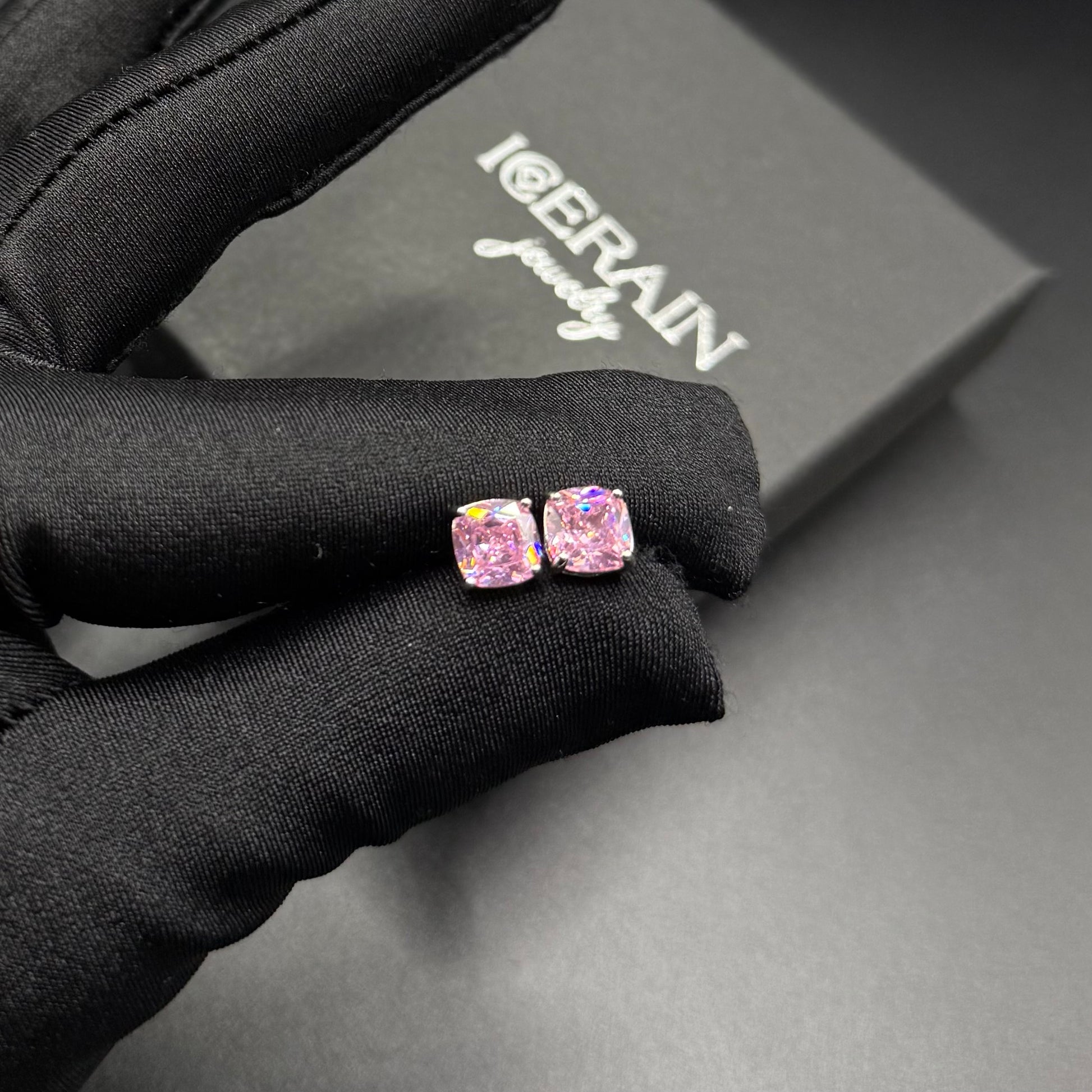 ICED OUT "PINK VERSAILLE" OHRRINGE - ICERAIN JEWELRY