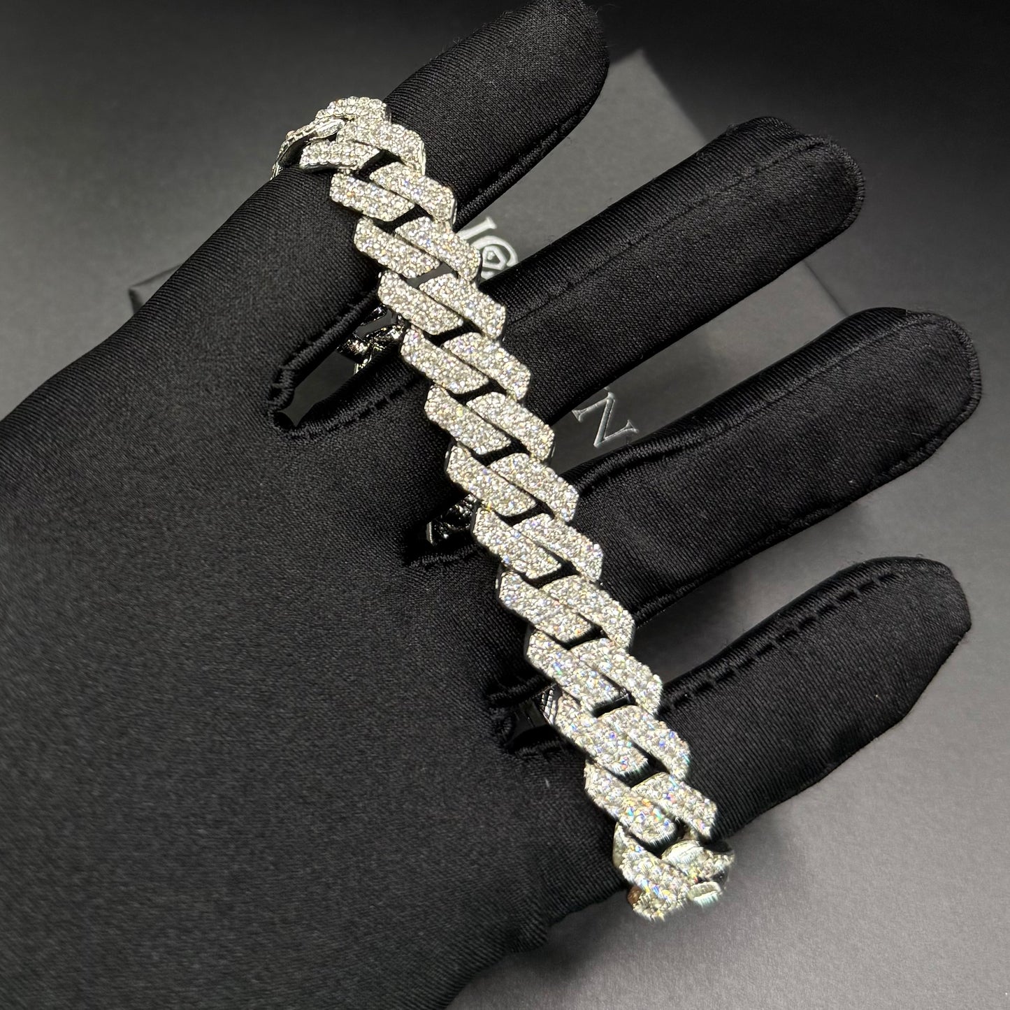 ICED OUT 14MM 4-IN-1 "SILVER PRONG" SCHMUCKSET (2 HALSKETTEN + ARMBAND + UHR) - ICERAIN JEWELRY