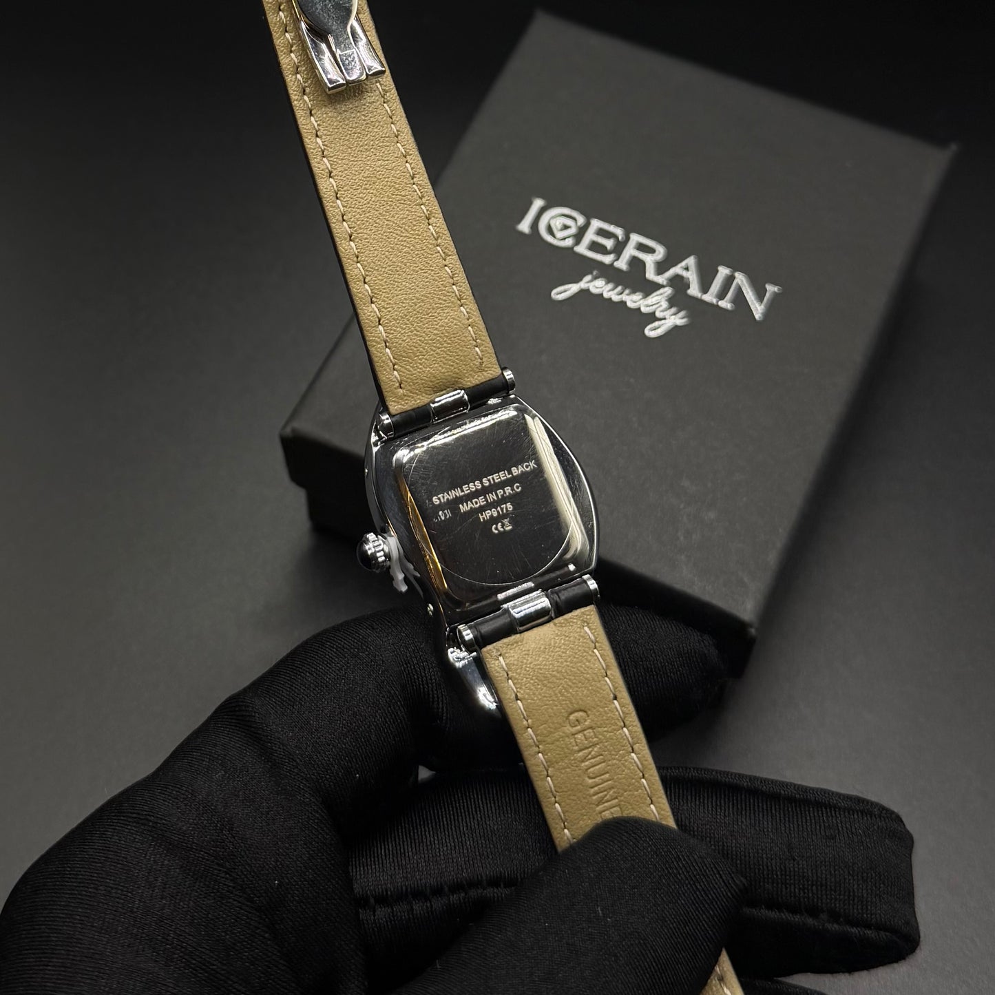 SALE | EDELSTAHL AUTOMATIK "SILVER/WHITE TONNEAU PARIS" UHR - ICERAIN JEWELRY