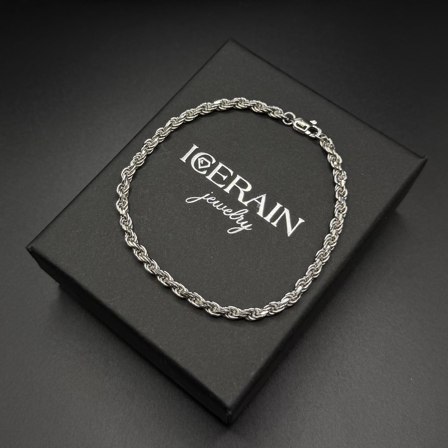 925S SILVER 3MM "ROPE" ARMBAND - ICERAIN JEWELRY