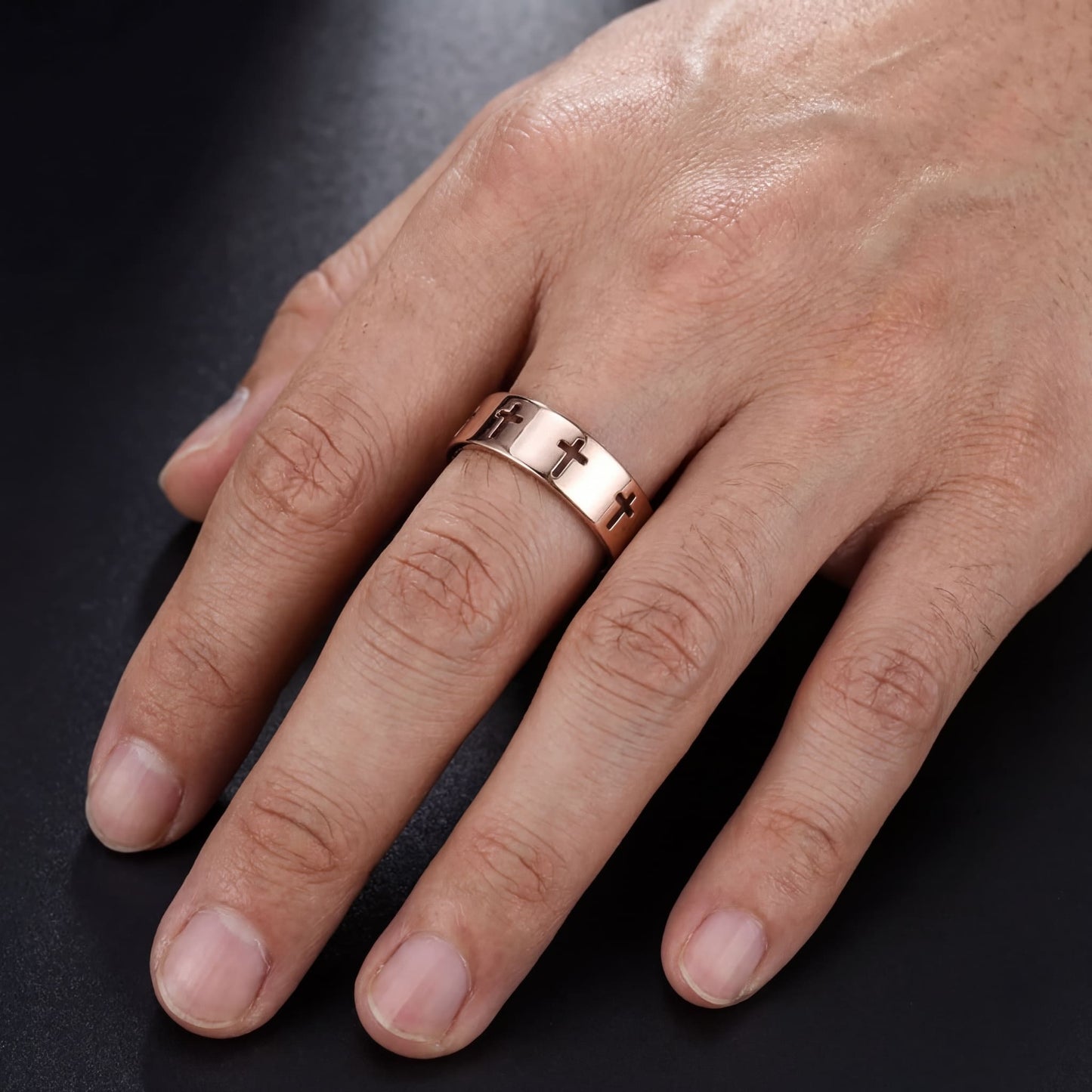 EDELSTAHL "CROSS" RING - ICERAIN JEWELRY