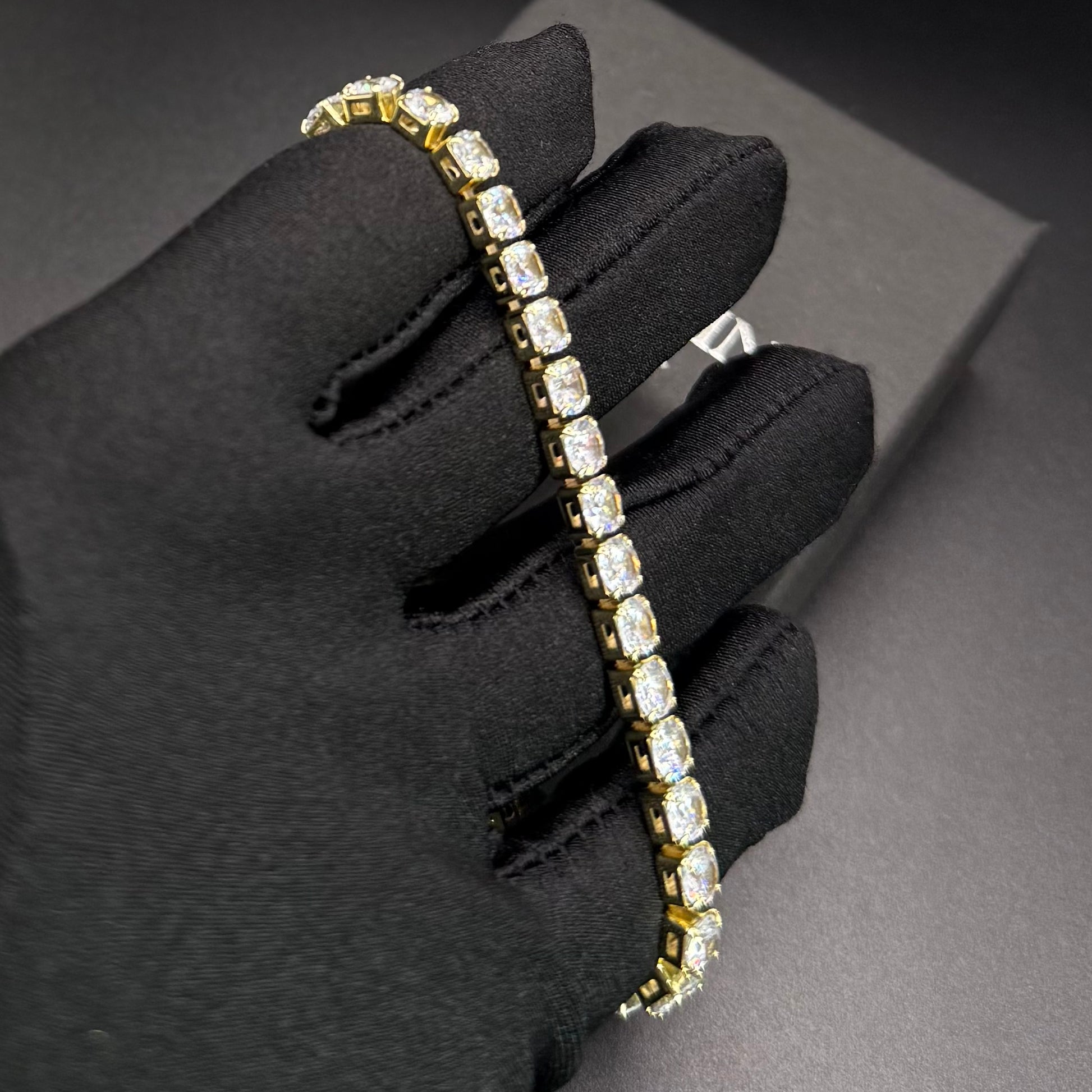 ICED OUT "GOLD TENNIS" ARMBAND - ICERAIN JEWELRY